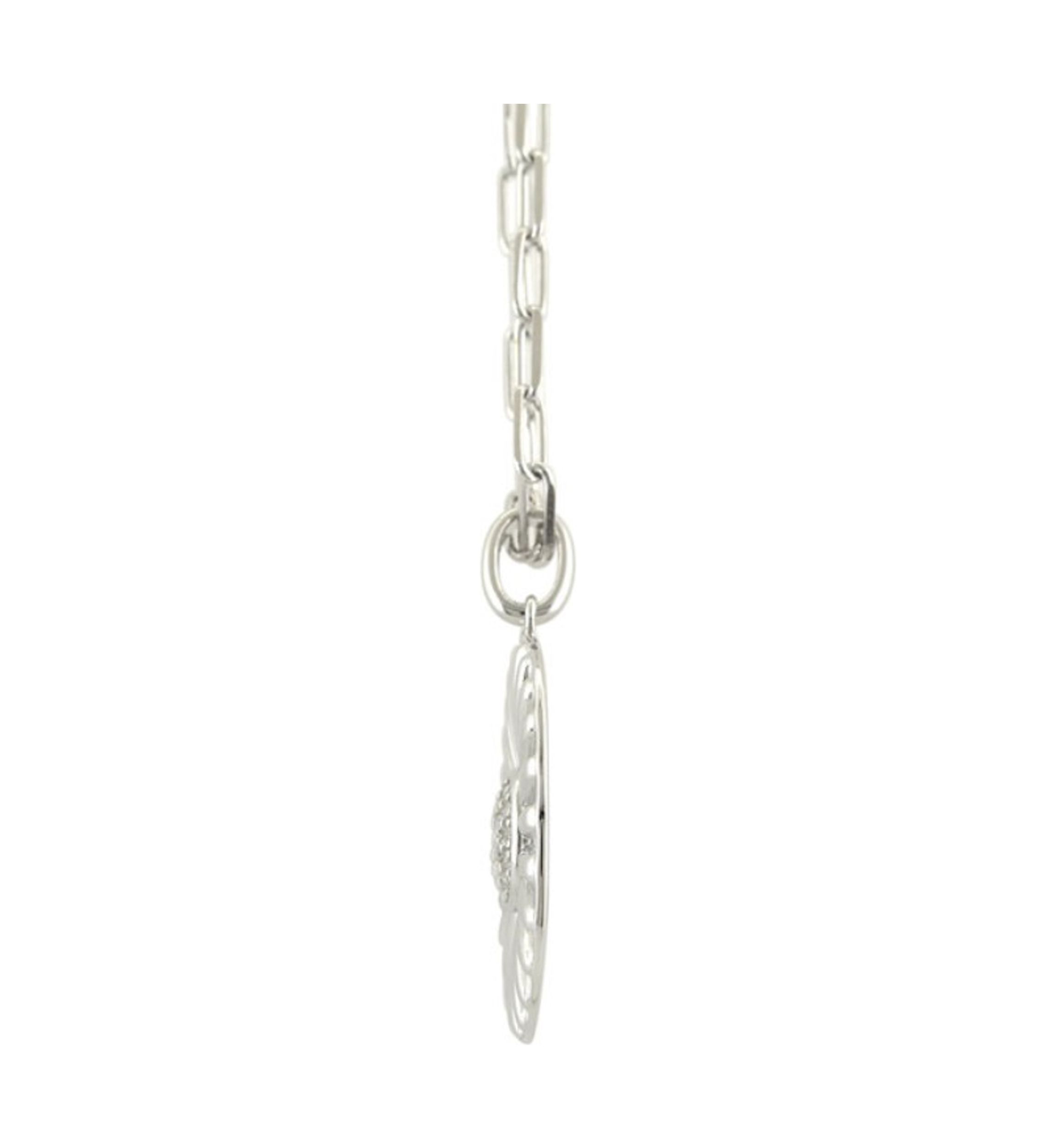 1/10 ct. t.w. Diamond Necklace with 18" Mini Paper Clip Chain in Sterling Silver