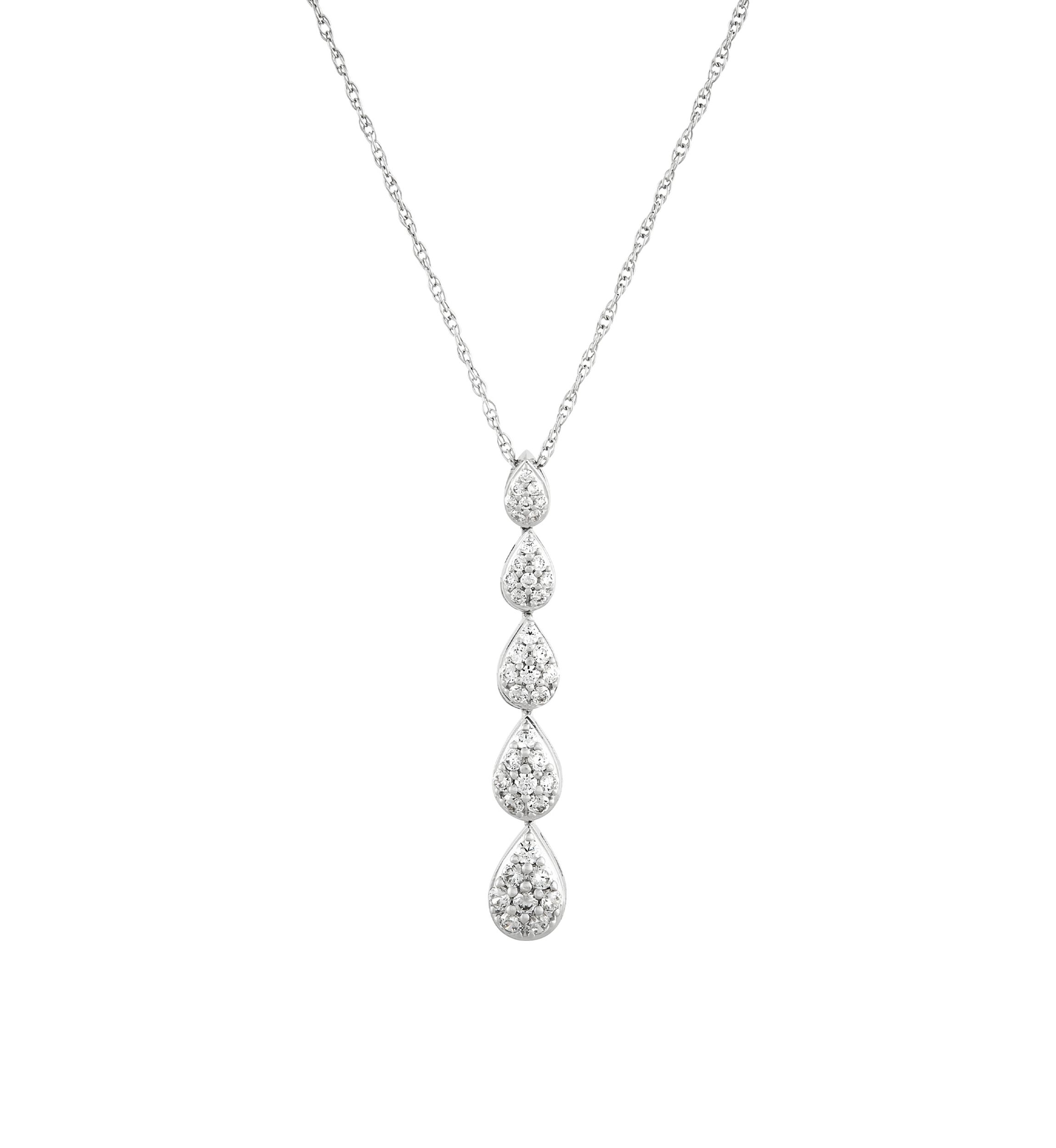 1/2 ct. t.w. Lab Grown Diamond Pendant Necklace with 18" Rope Chain in Sterling Silver