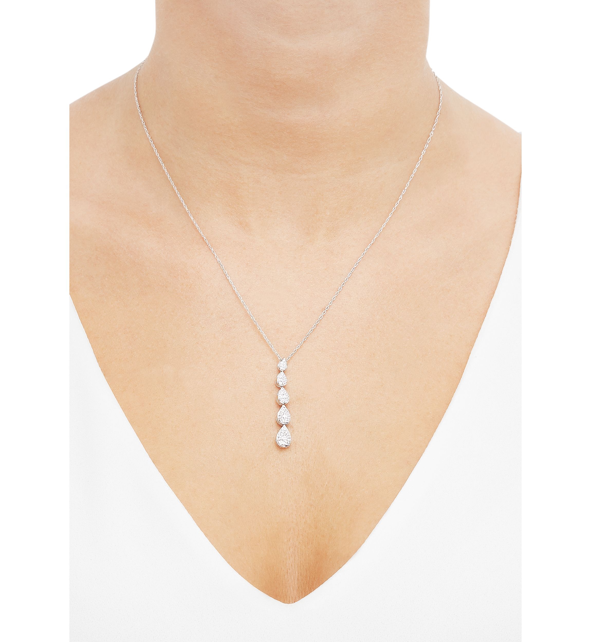 1/2 ct. t.w. Lab Grown Diamond Pendant Necklace with 18" Rope Chain in Sterling Silver
