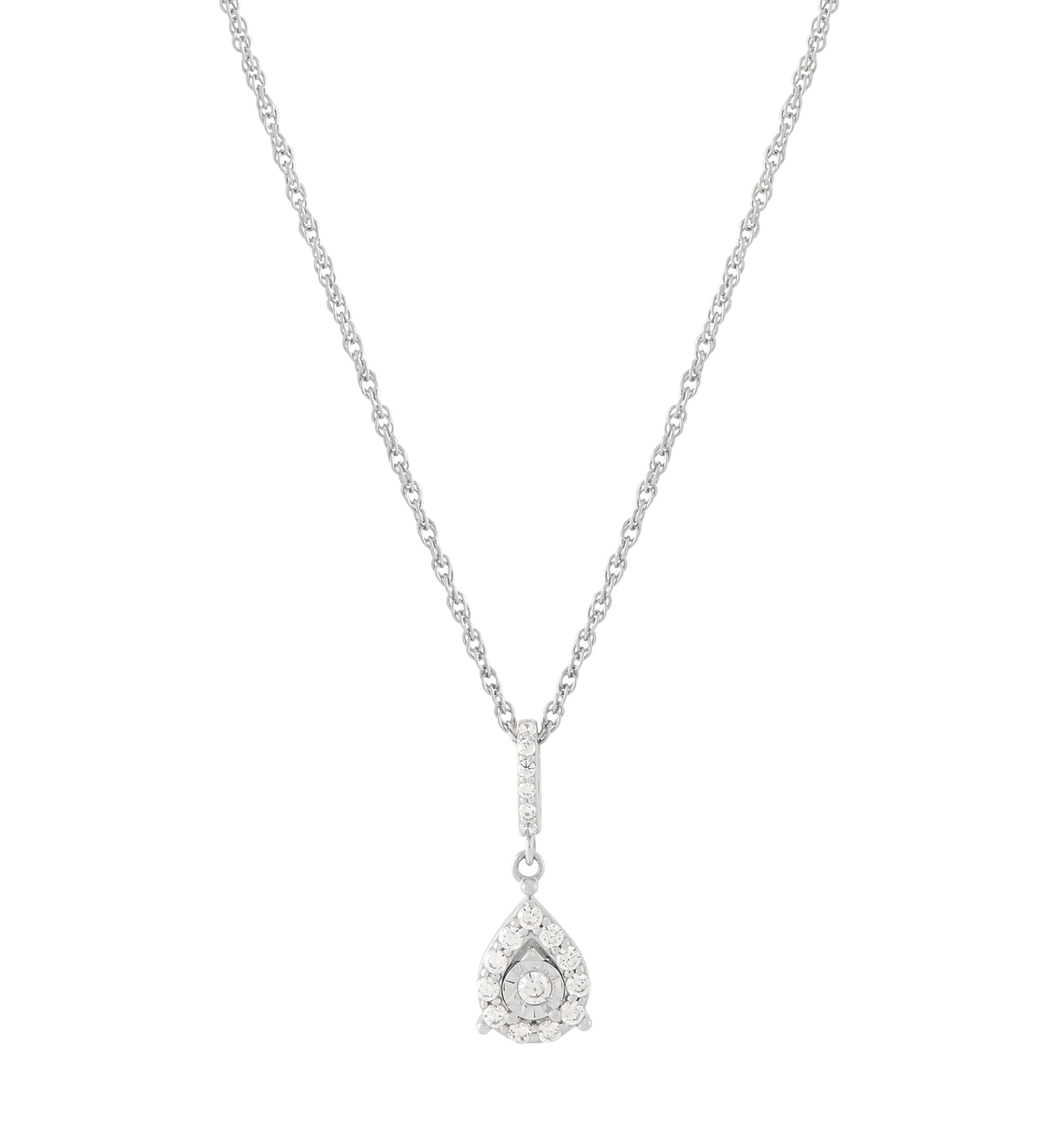1/5 ct. t.w. Lab Grown Diamond Pendant with 18" Cable in Sterling Silver