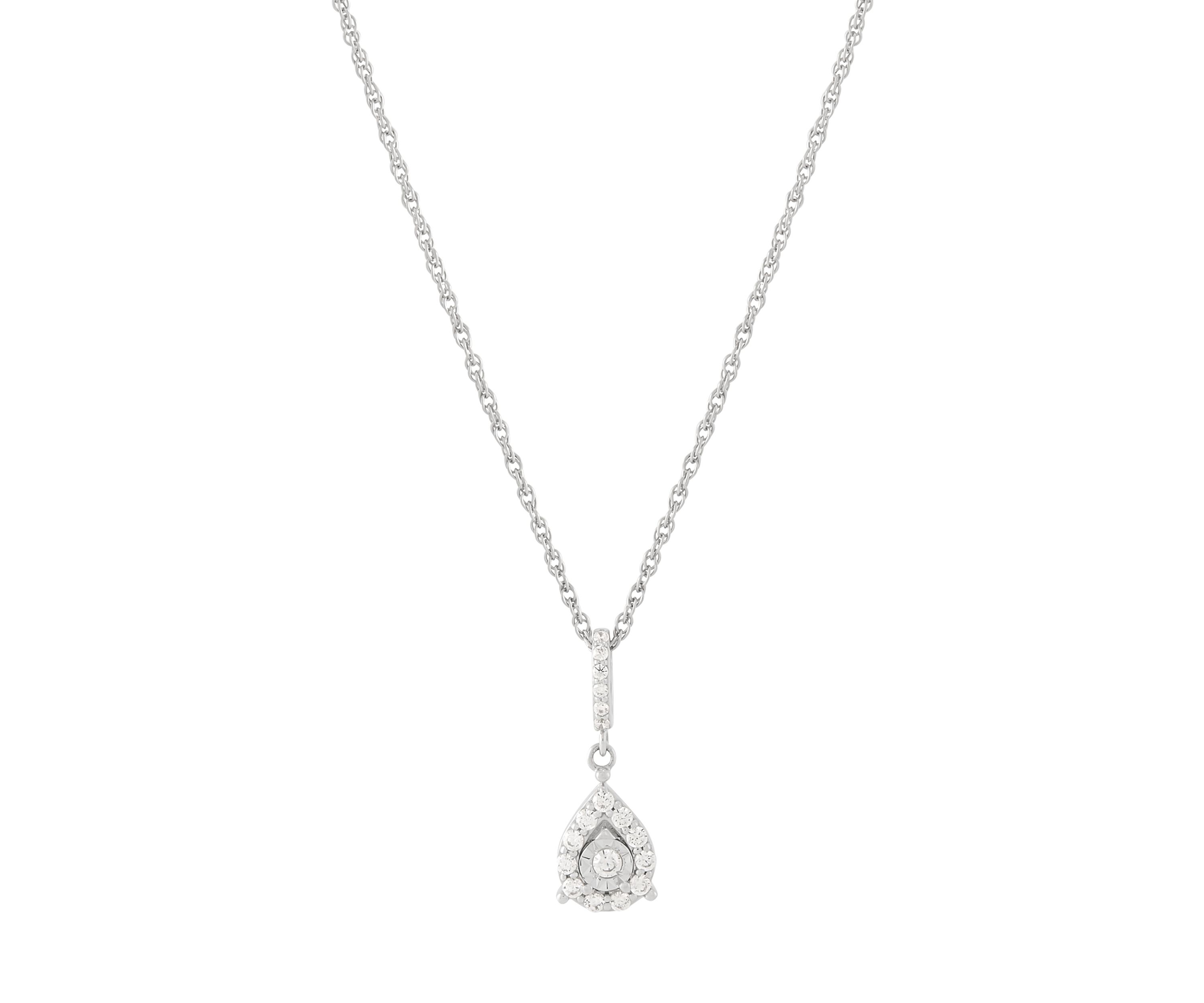 1/5 ct. t.w. Lab Grown Diamond Pendant with 18" Cable in Sterling Silver