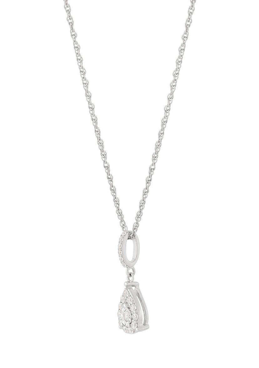 1/5 ct. t.w. Lab Grown Diamond Pendant with 18" Cable in Sterling Silver