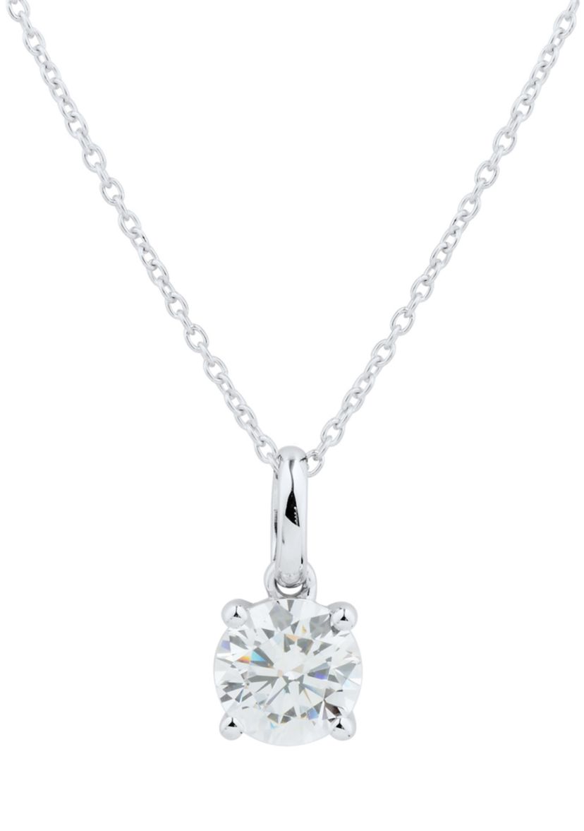 1 ct. t.w. Lab Created Diamond Pendant Necklace with 18" Box Chain in 14K White Gold