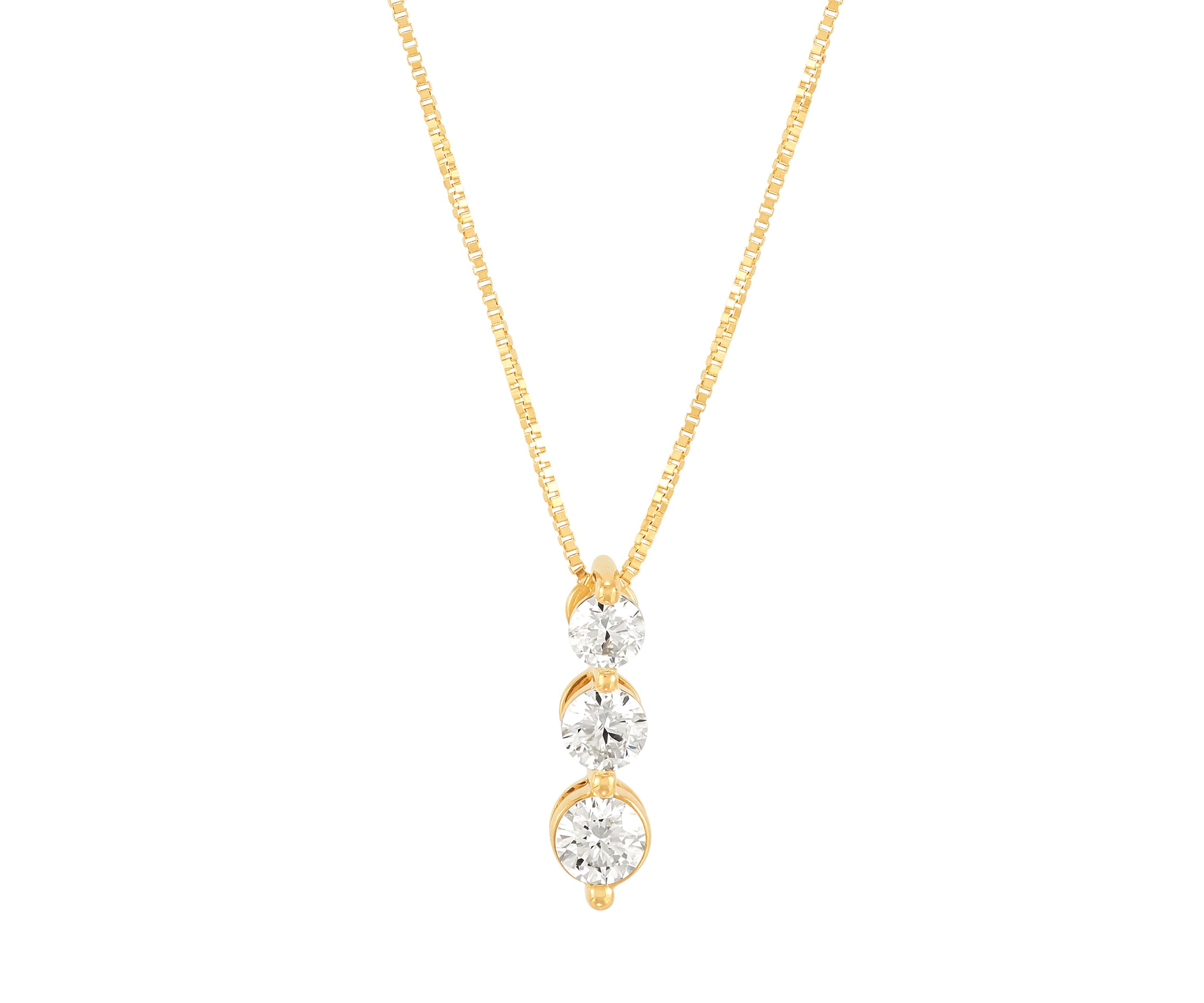 1/3 ct. t.tw. Lab Grown Diamond Pendant with 18" Box Chain in 10K Yellow Gold