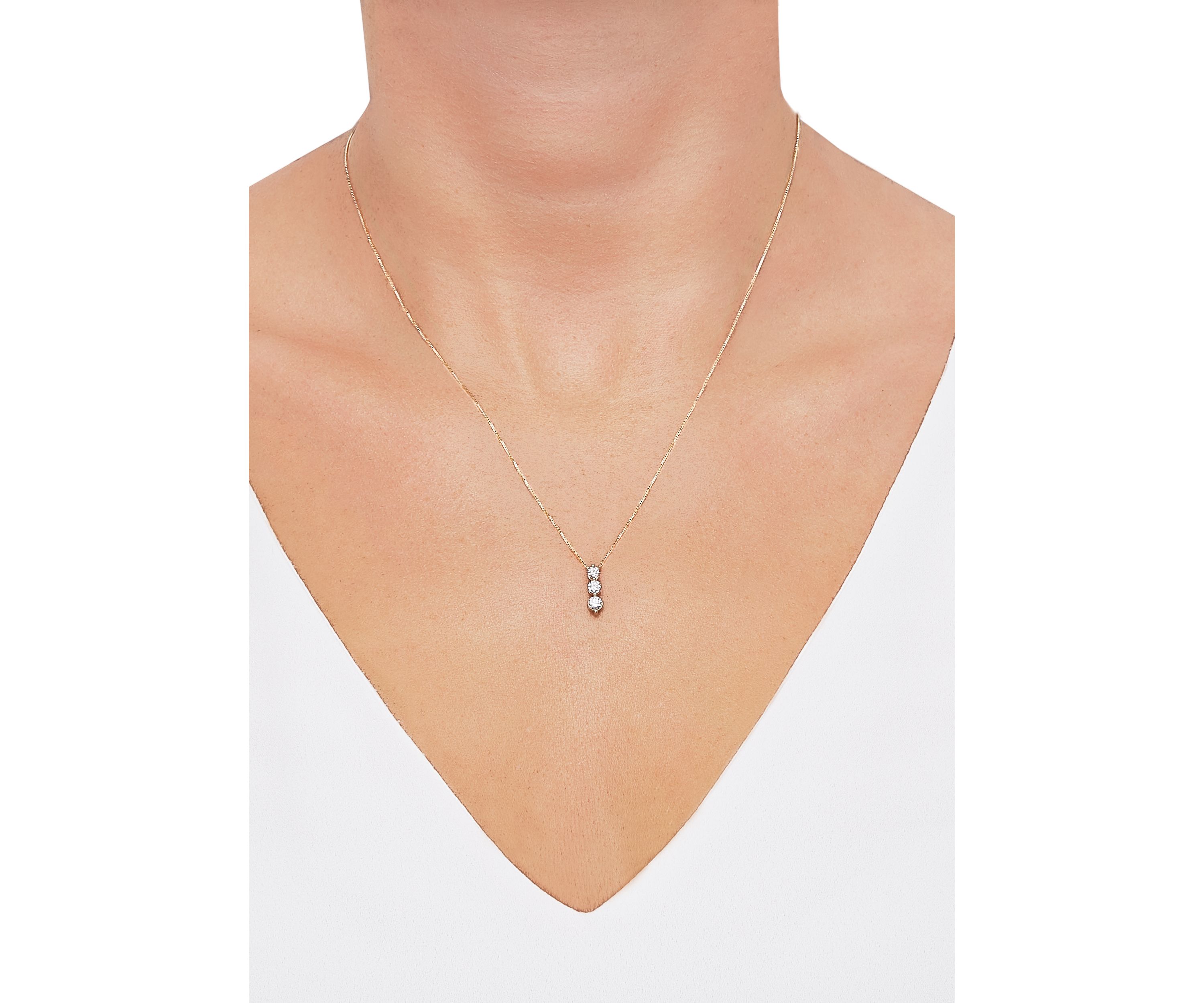 1/3 ct. t.tw. Lab Grown Diamond Pendant with 18" Box Chain in 10K Yellow Gold