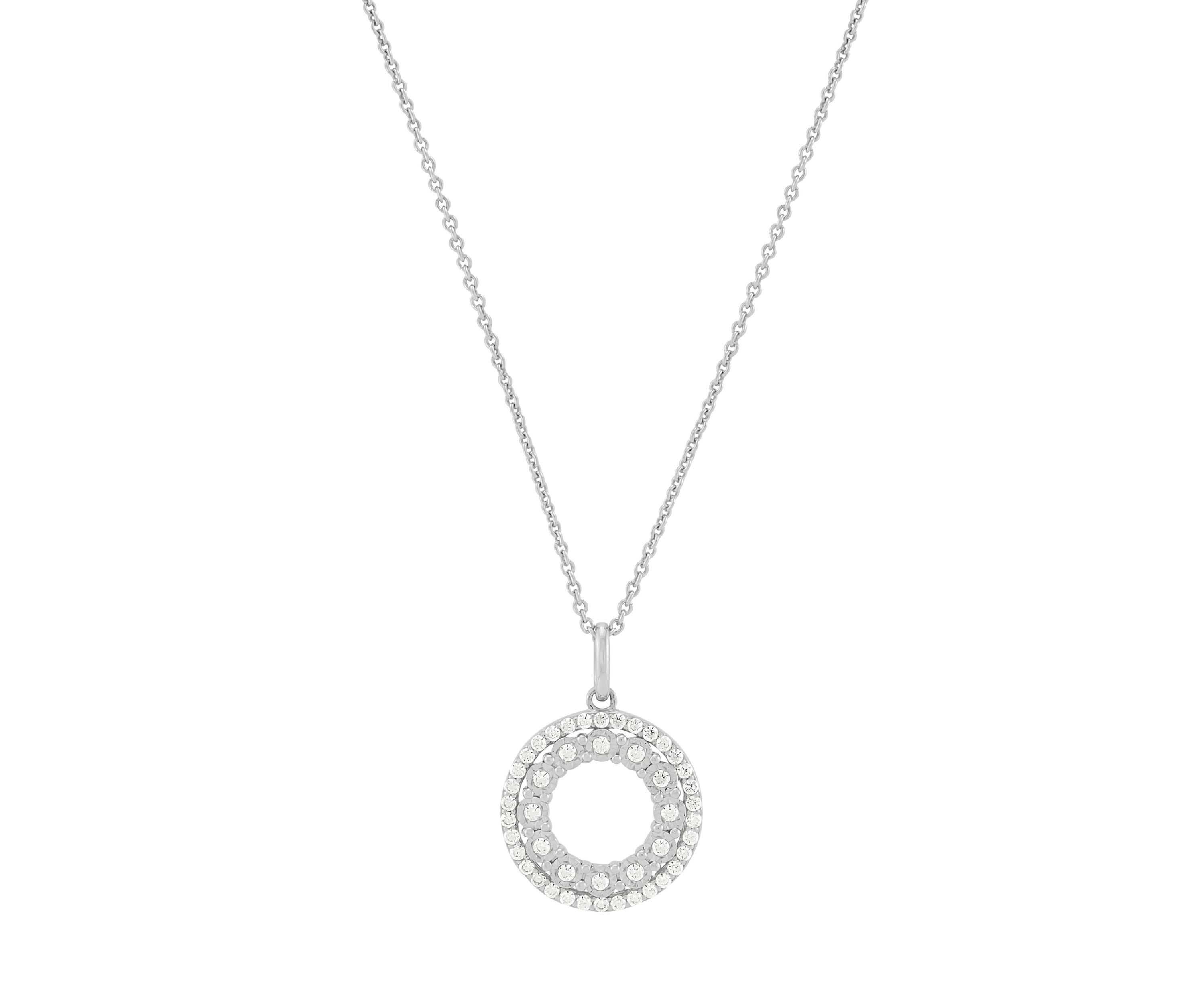 1/3 ct. t.w. Lab Grown Diamond Pendant Necklace with 18 Cable Chain in Sterling Silver