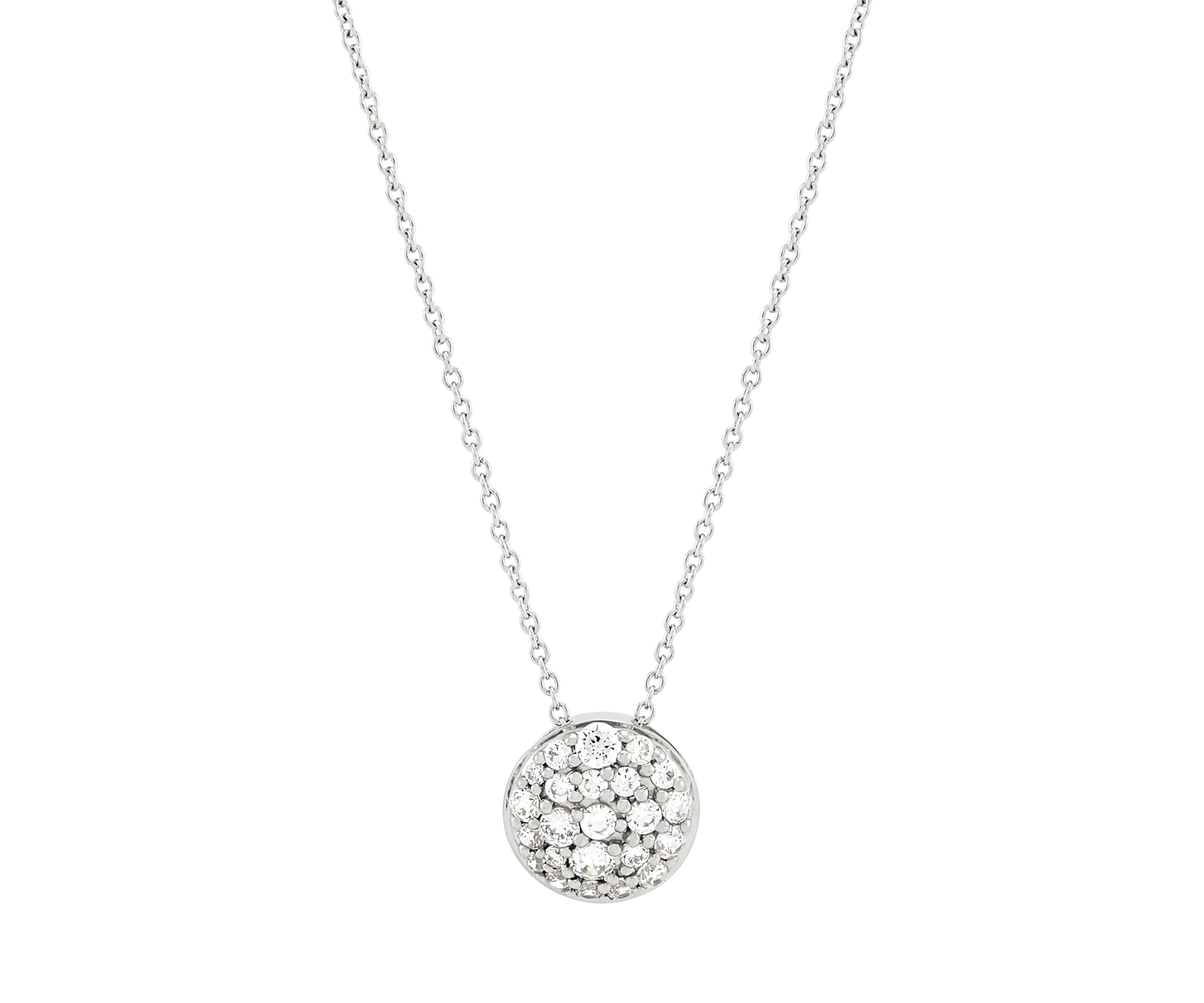 1/2 ct. t.w. Lab Grown Diamond Pendant with 18" Box Chain in 10K White Gold