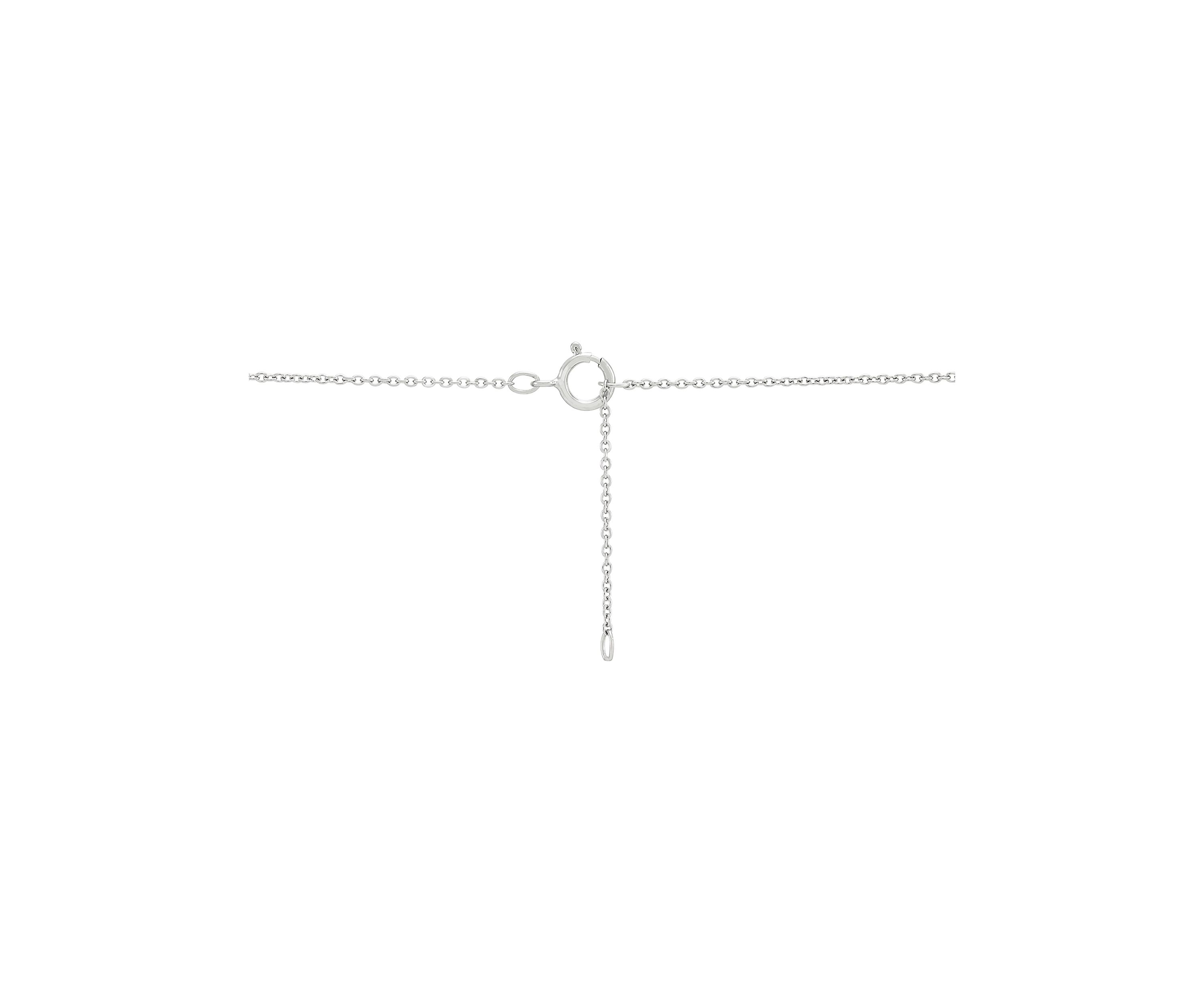 1/2 ct. t.w. Lab Grown Diamond Pendant with 18" Box Chain in 10K White Gold