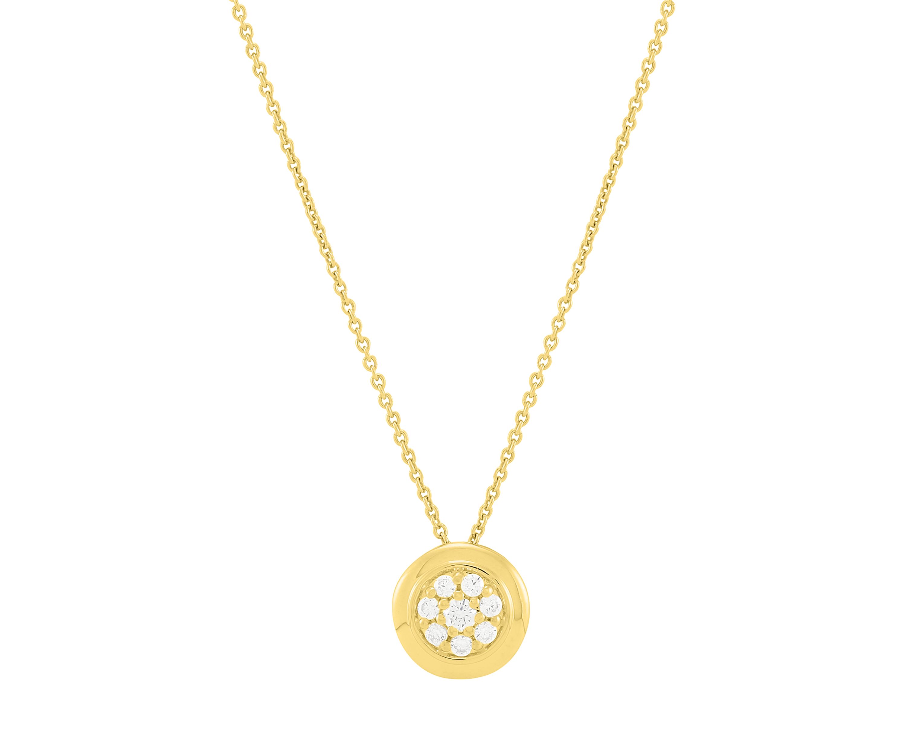 1/4 ct. t.w. Lab-Grown Diamond Pendant Necklace with 18" Cable Chain Gold Over Sterling Silver