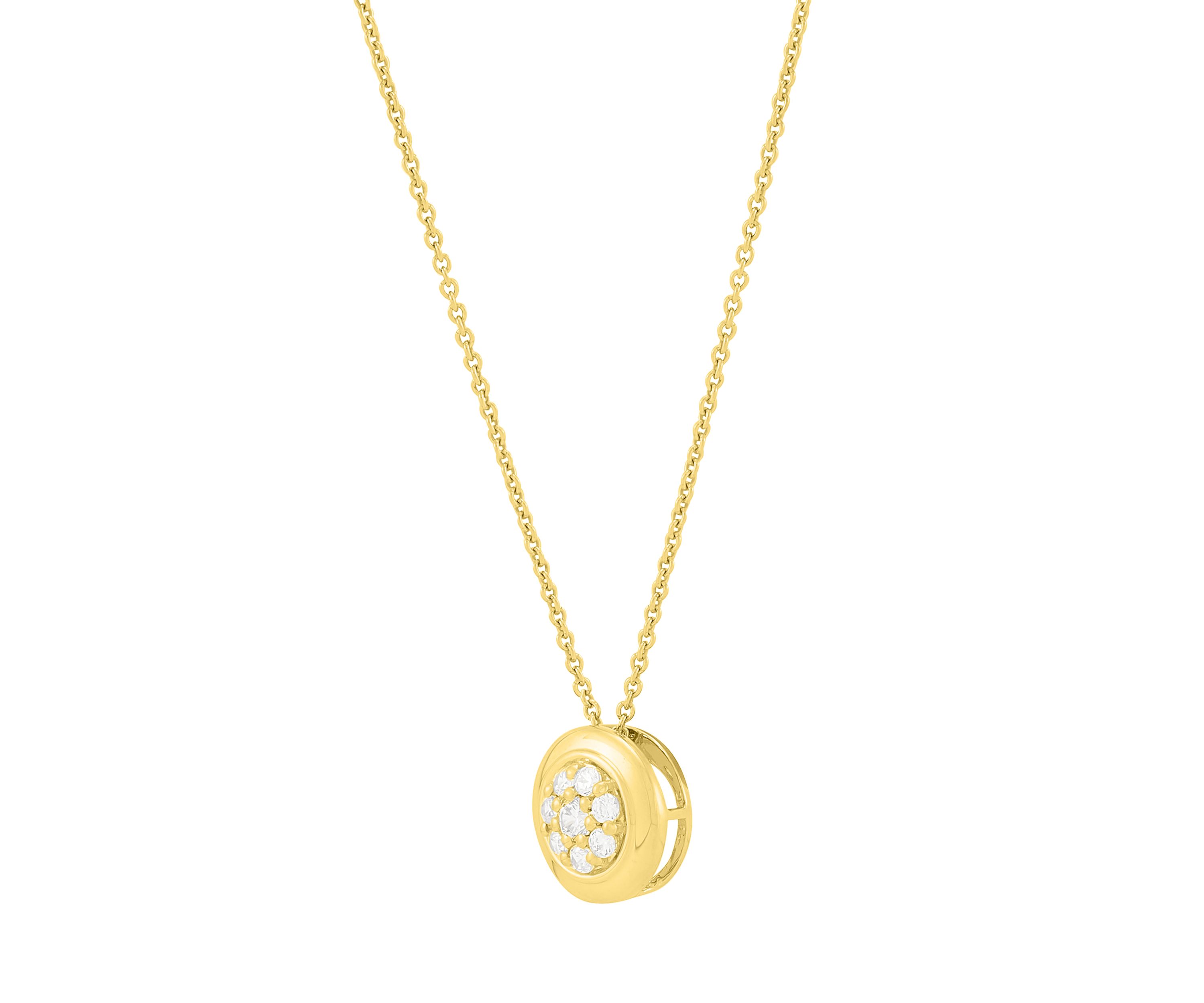 1/4 ct. t.w. Lab-Grown Diamond Pendant Necklace with 18" Cable Chain Gold Over Sterling Silver