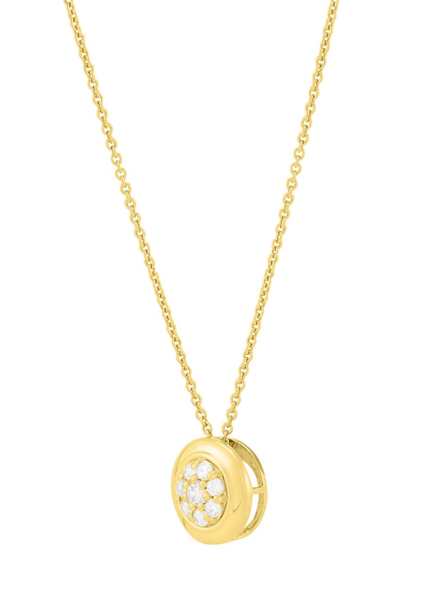 1/4 ct. t.w. Lab-Grown Diamond Pendant Necklace with 18" Cable Chain Gold Over Sterling Silver