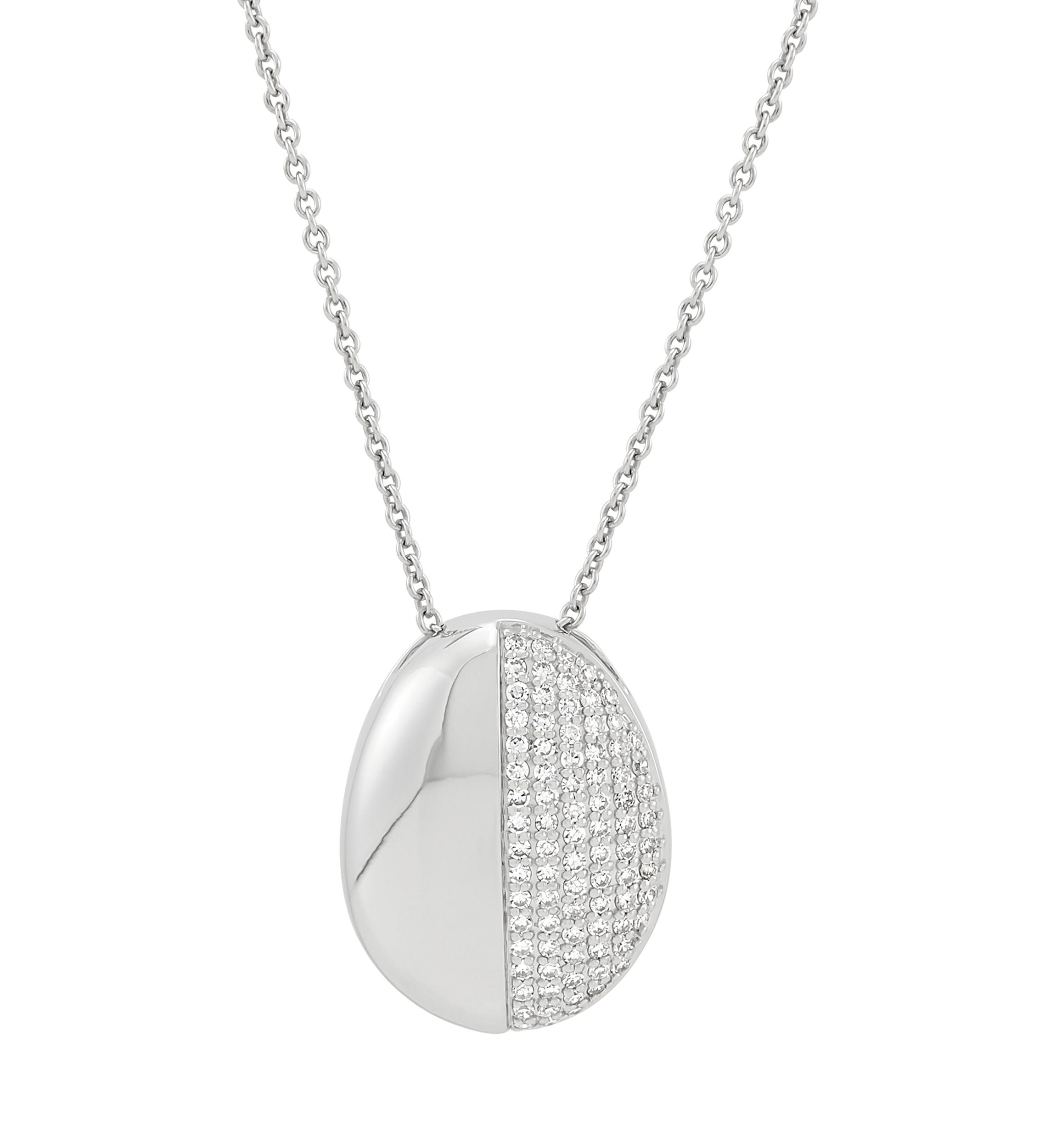 1/2 ct. t.w. Lab Grown Diamond Pendant Necklace in Sterling Silver