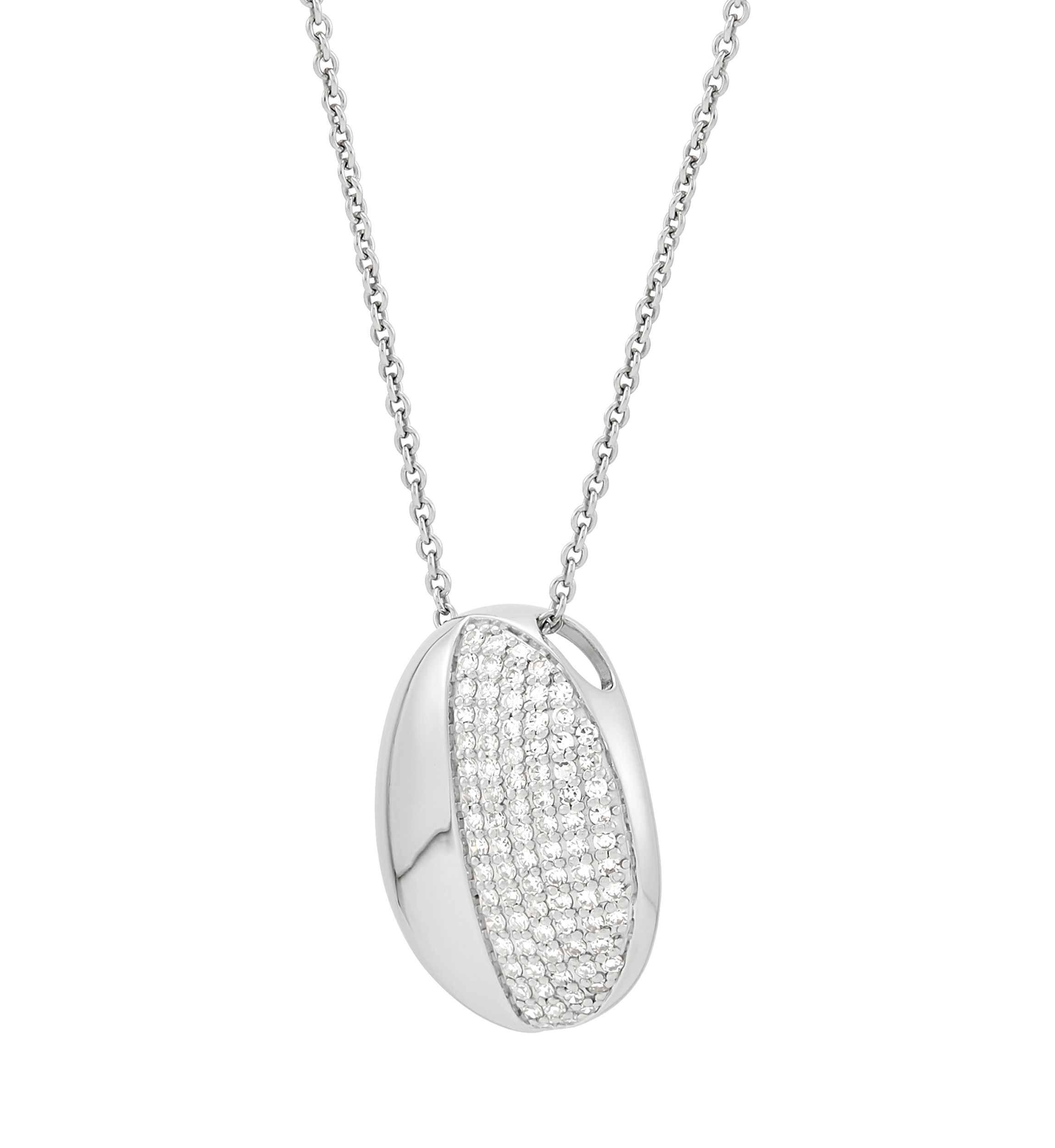 1/2 ct. t.w. Lab Grown Diamond Pendant Necklace in Sterling Silver