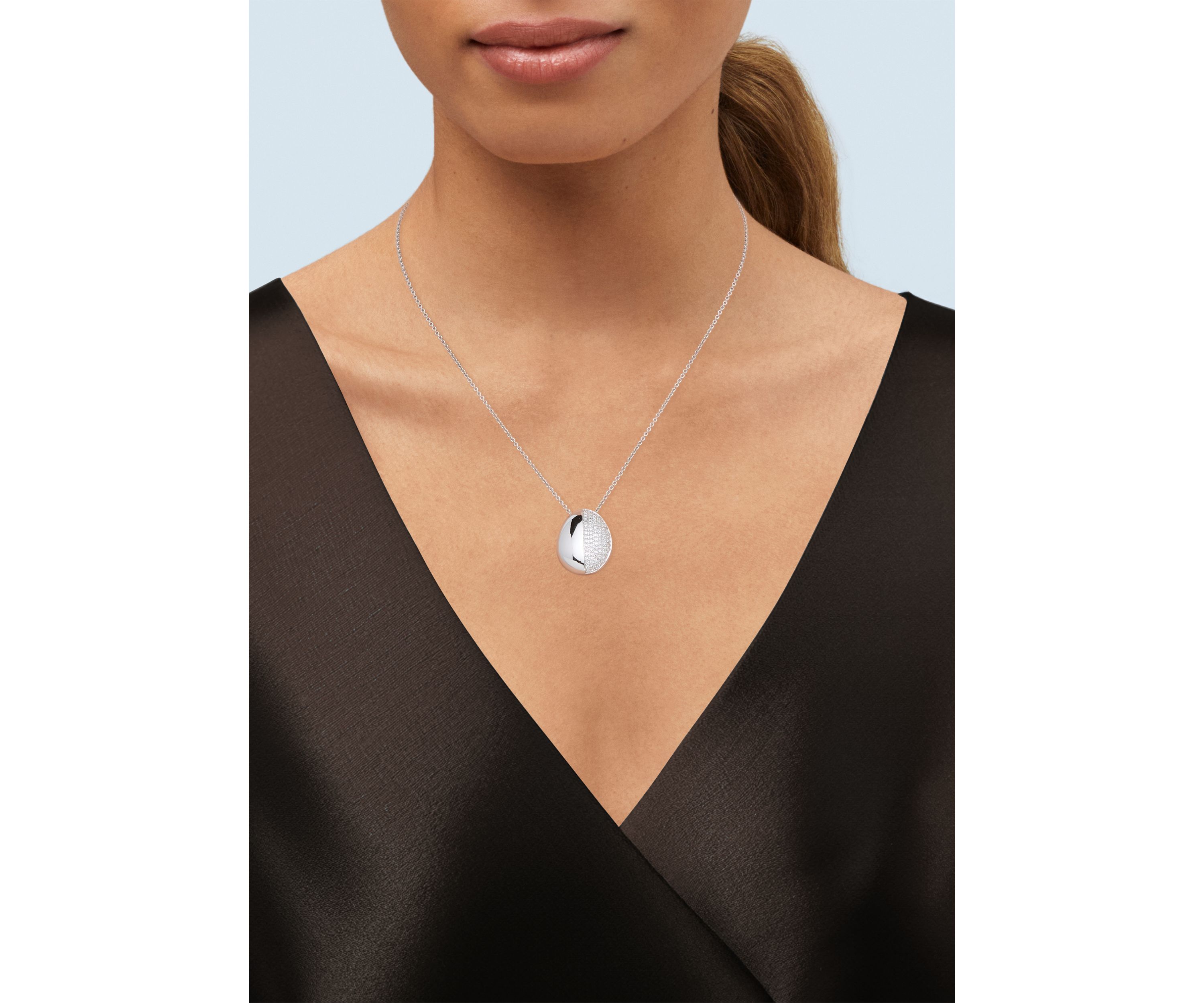 1/2 ct. t.w. Lab Grown Diamond Pendant Necklace in Sterling Silver