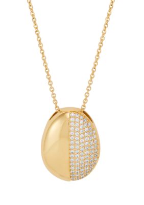 Belk & Co 1/2 ct. t.w. Lab Grown Diamond Pendant Necklace with 18" Cable Chain in Gold Over Sterling Silver, 18 in
