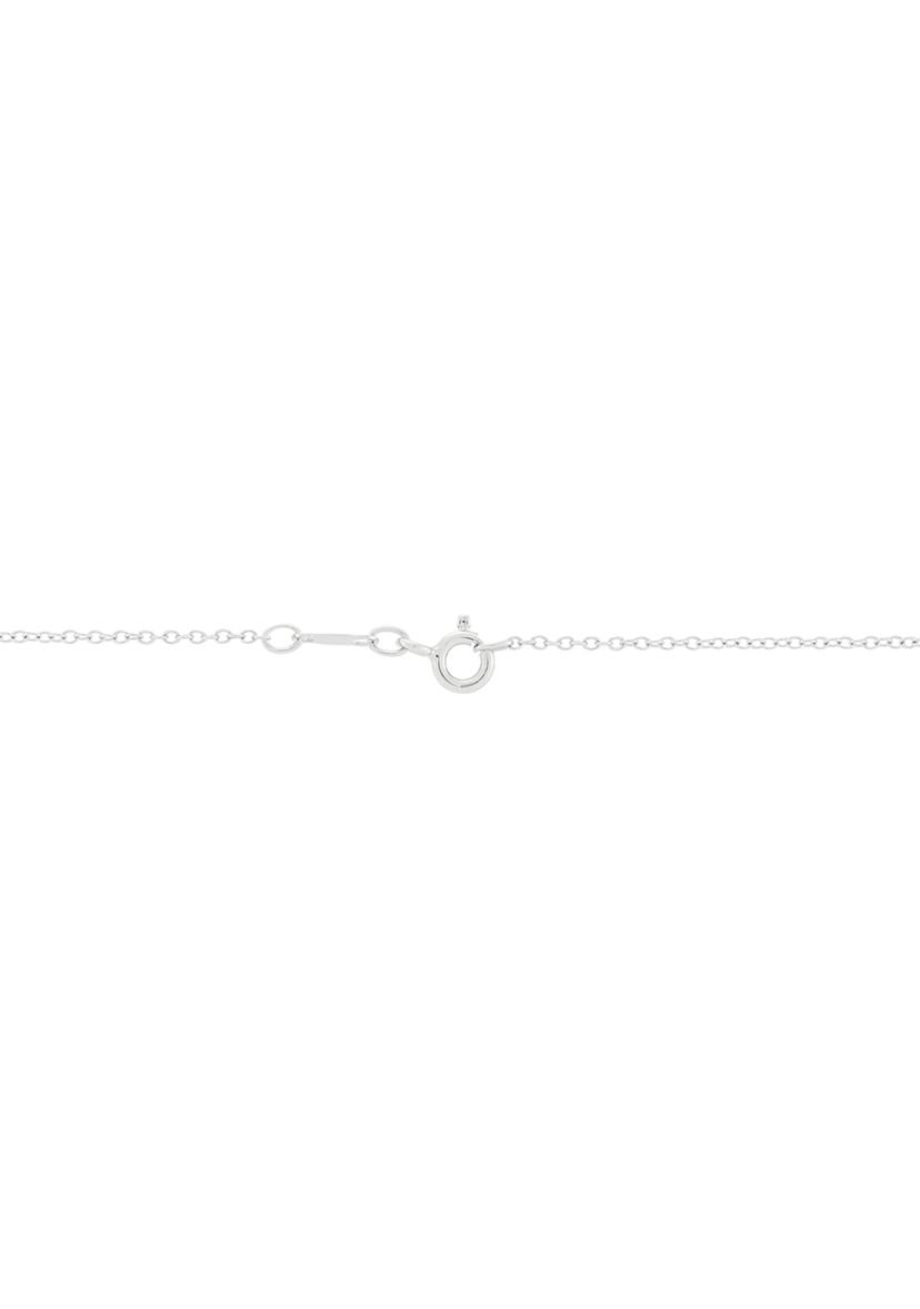 Lab Grown Diamond Accent Dog Pendant with 18" Cable Chain in Sterling Silver