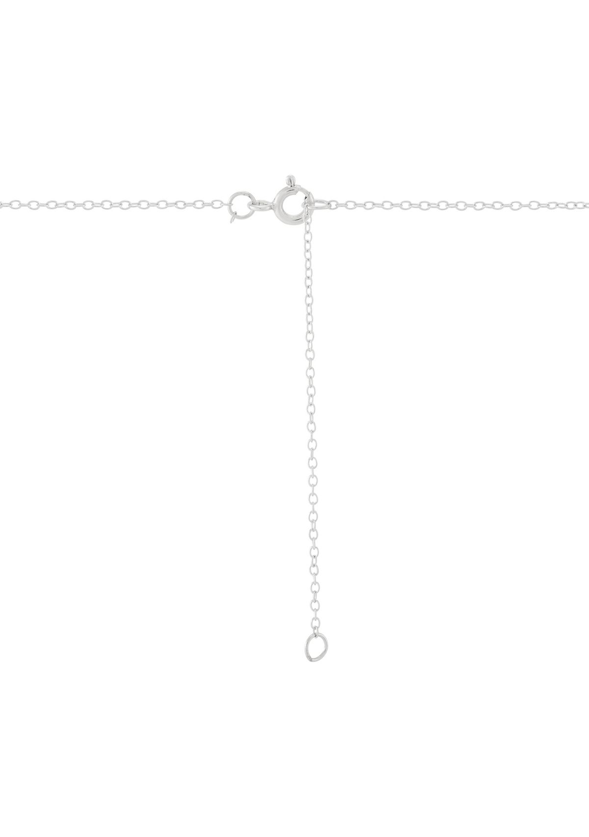 1/10 ct. t.w. Lab Grown Diamond Cross Pendant with 18" Cable Chain in Sterling Silver