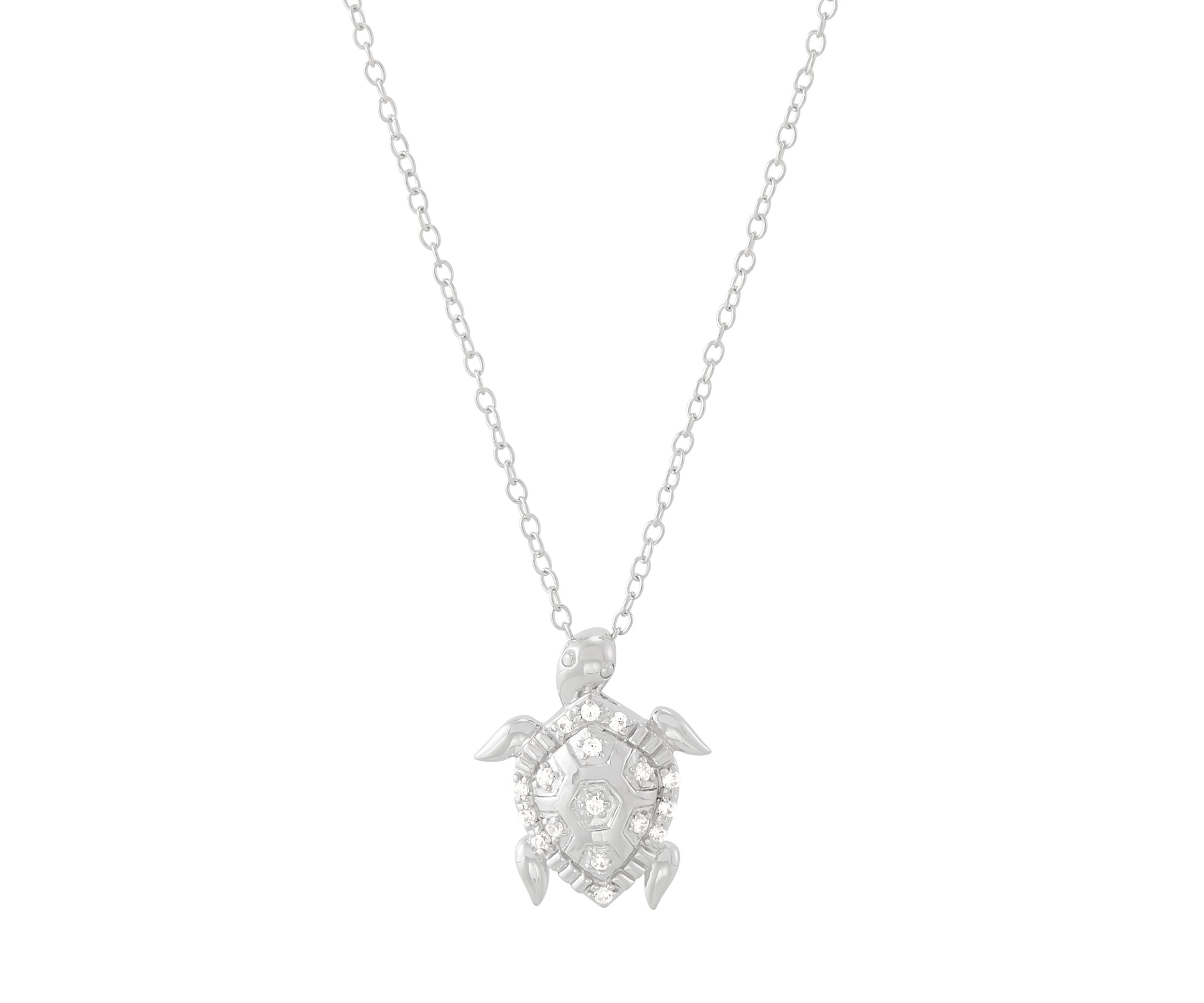 1/10 ct. t.w. Lab Grown Diamond Pendant with 18" Cable in Sterling Silver