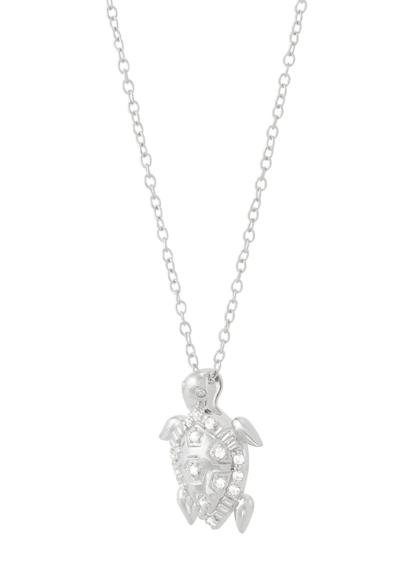1/10 ct. t.w. Lab Grown Diamond Pendant with 18" Cable in Sterling Silver