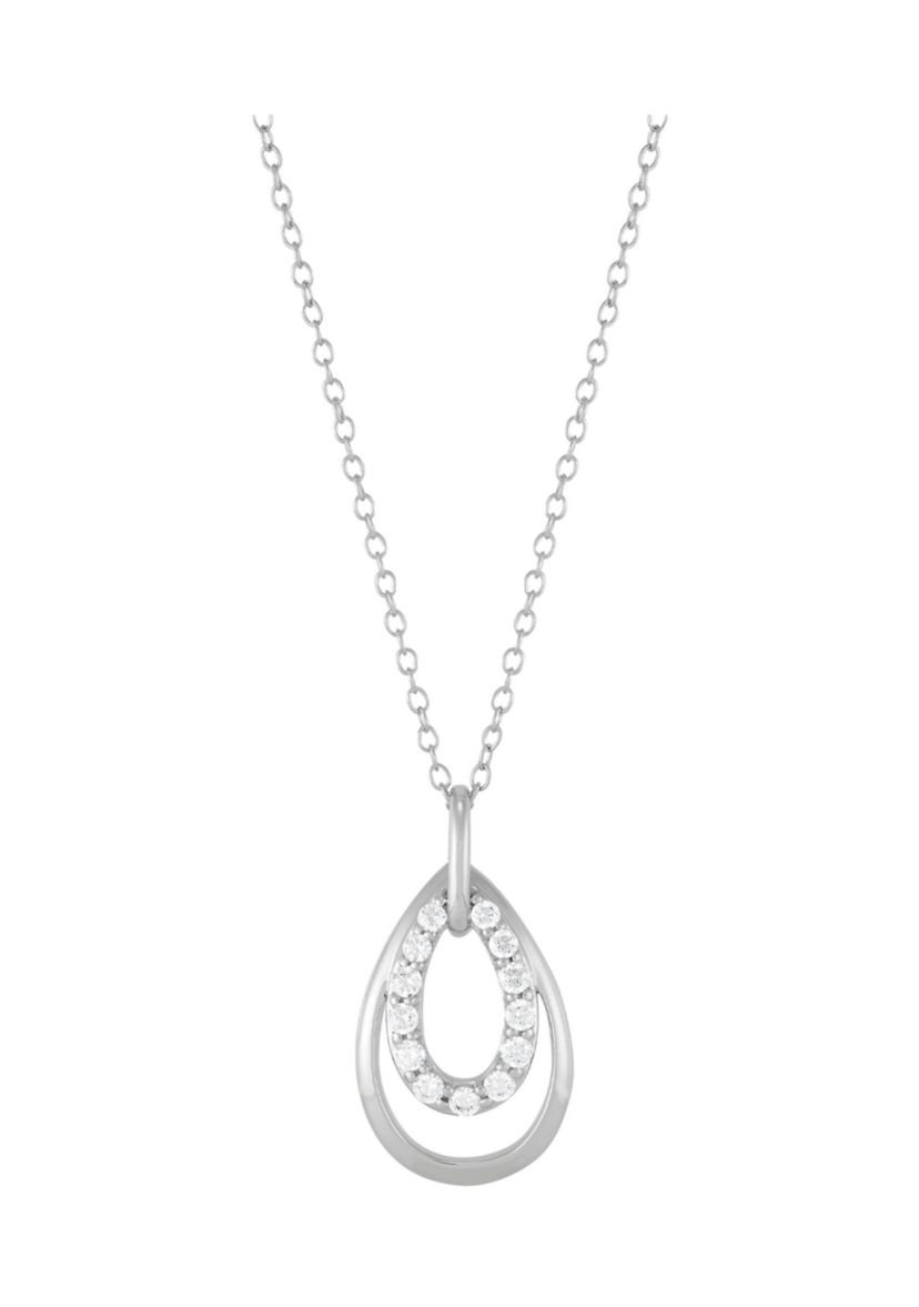 1/4 ct. t.w. Lab Grown Diamond Pendant Necklace with 18" Cable Chain in Sterling Silver