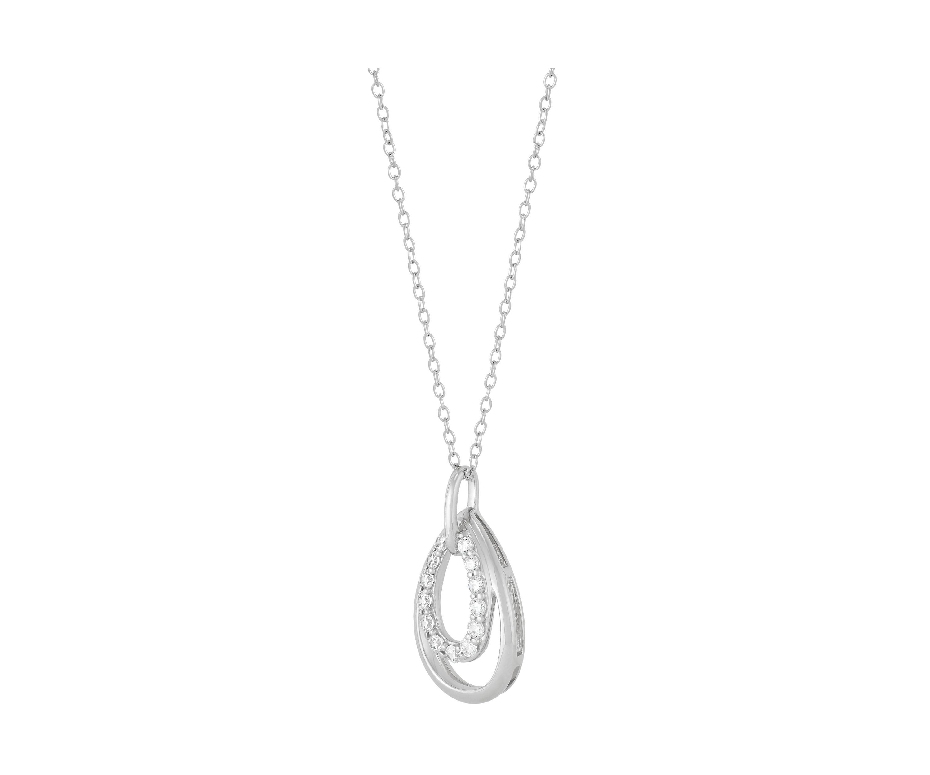 1/4 ct. t.w. Lab Grown Diamond Pendant Necklace with 18" Cable Chain in Sterling Silver
