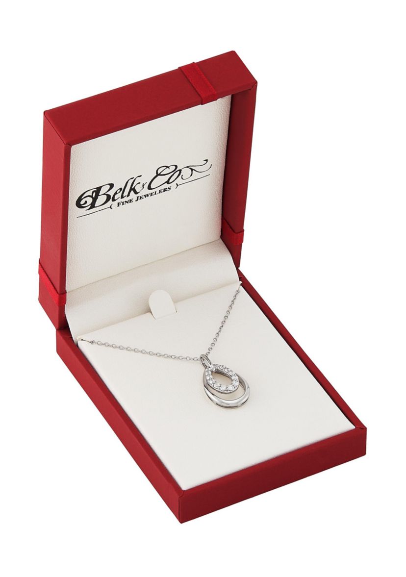 1/4 ct. t.w. Lab Grown Diamond Pendant Necklace with 18" Cable Chain in Sterling Silver