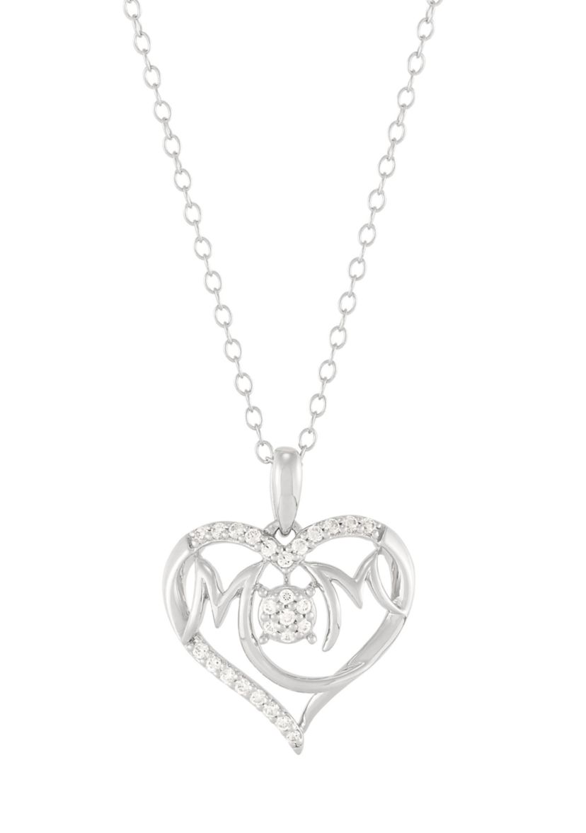 1/5 ct. t.w. Lab Grown Diamond Heart Pendant with 18" Cable Chain