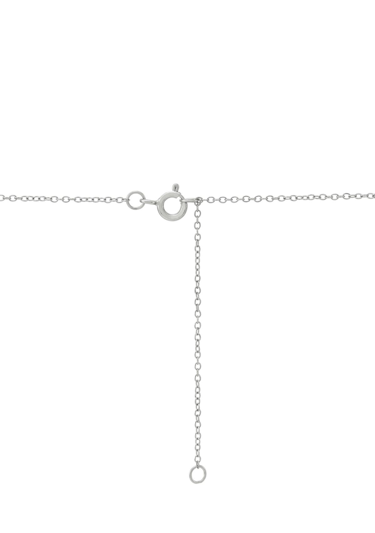 1/10 ct. t.w. Lab Grown Diamond Cross Pendant with 18" Cable Chain in Sterling Silver