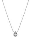  1/6 ct. t.w. Diamond Pear Necklace in Sterling Silver