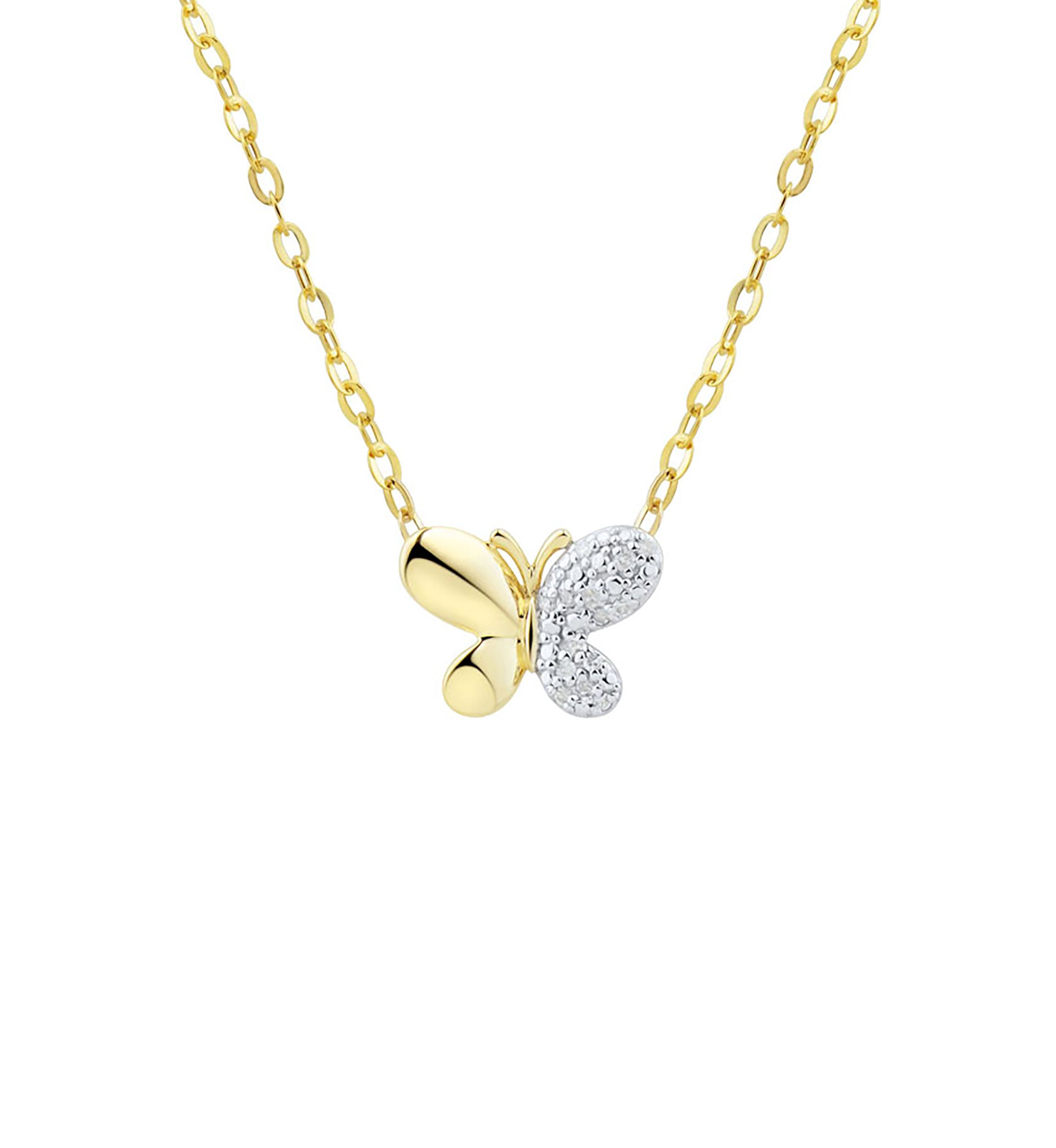 1/10 ct. t.w. Diamond Necklace in 14K Yellow Gold