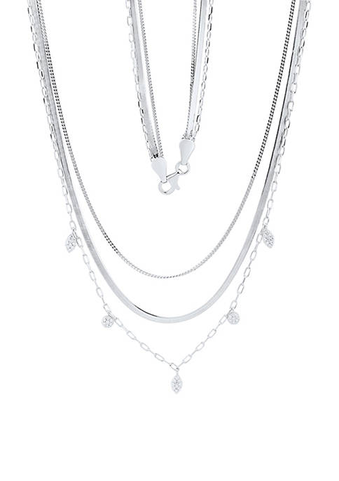 1/6 ct. t.w. Diamond Necklace in Sterling Silver