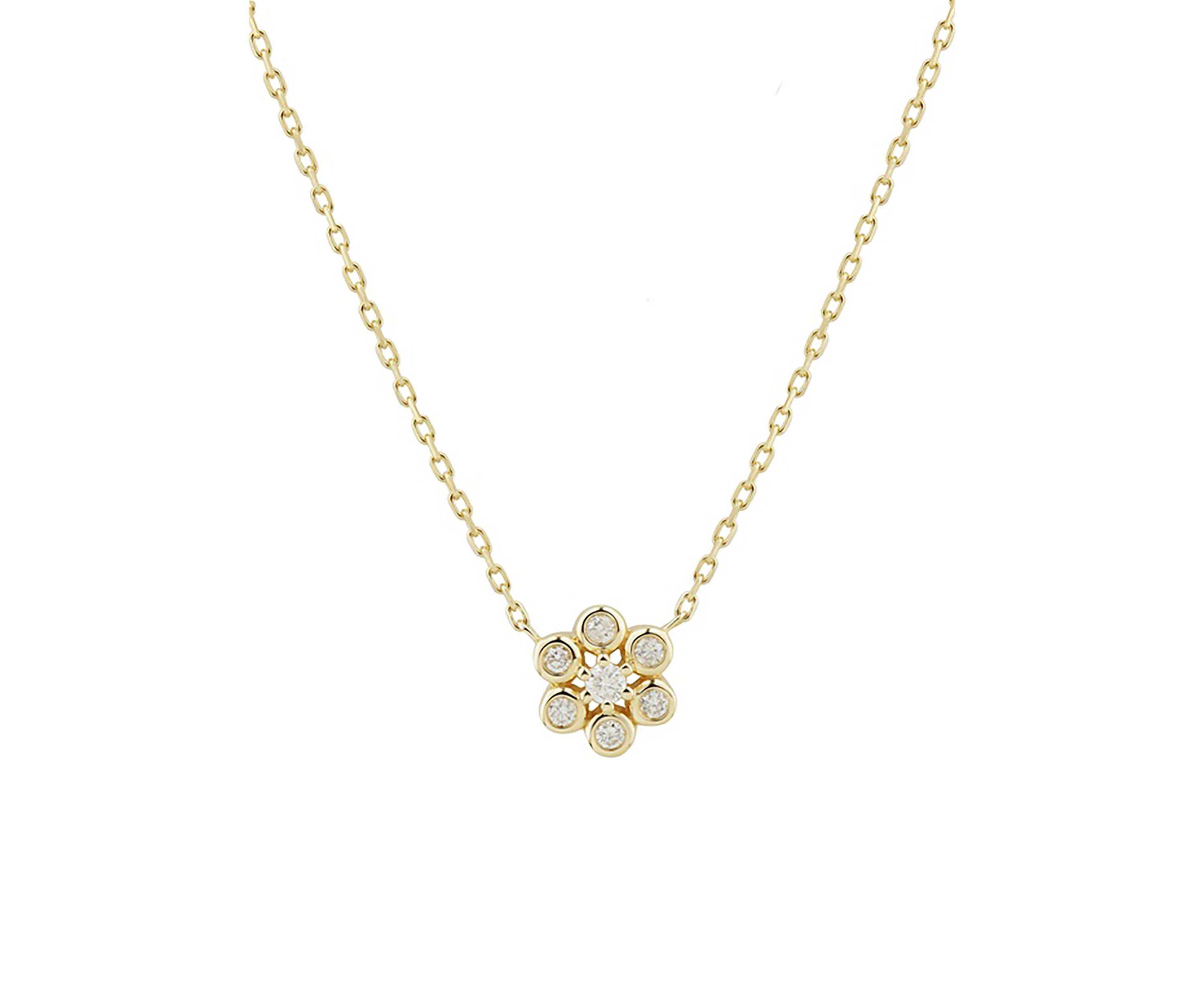 1/10 ct. t.w. Diamond Necklace in 10K Yellow Gold