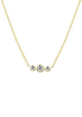 Belk & Co 1/4 Ct. T.w. Diamond Link Necklace In 10K Yellow Gold