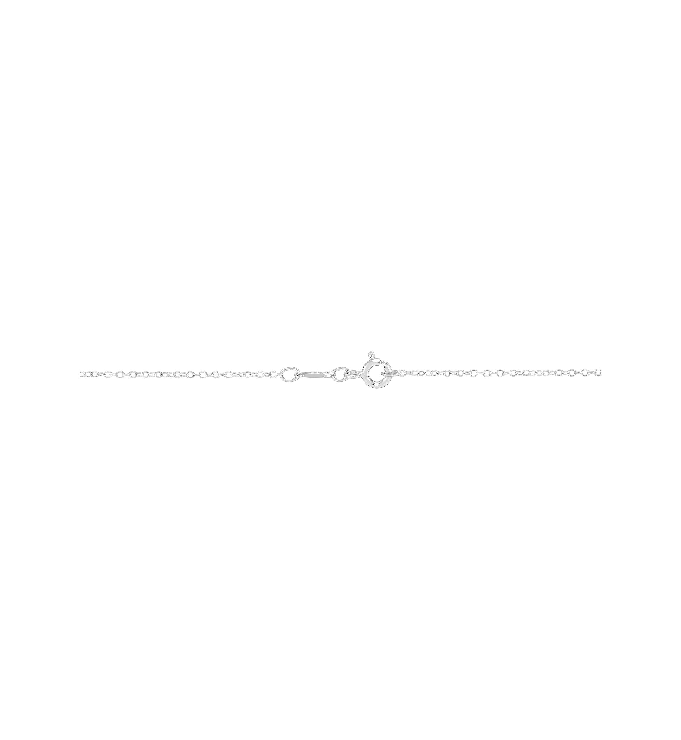 1/10 ct. t.w. Diamond Initial Necklace in Sterling Silver with 18" Cable Chain