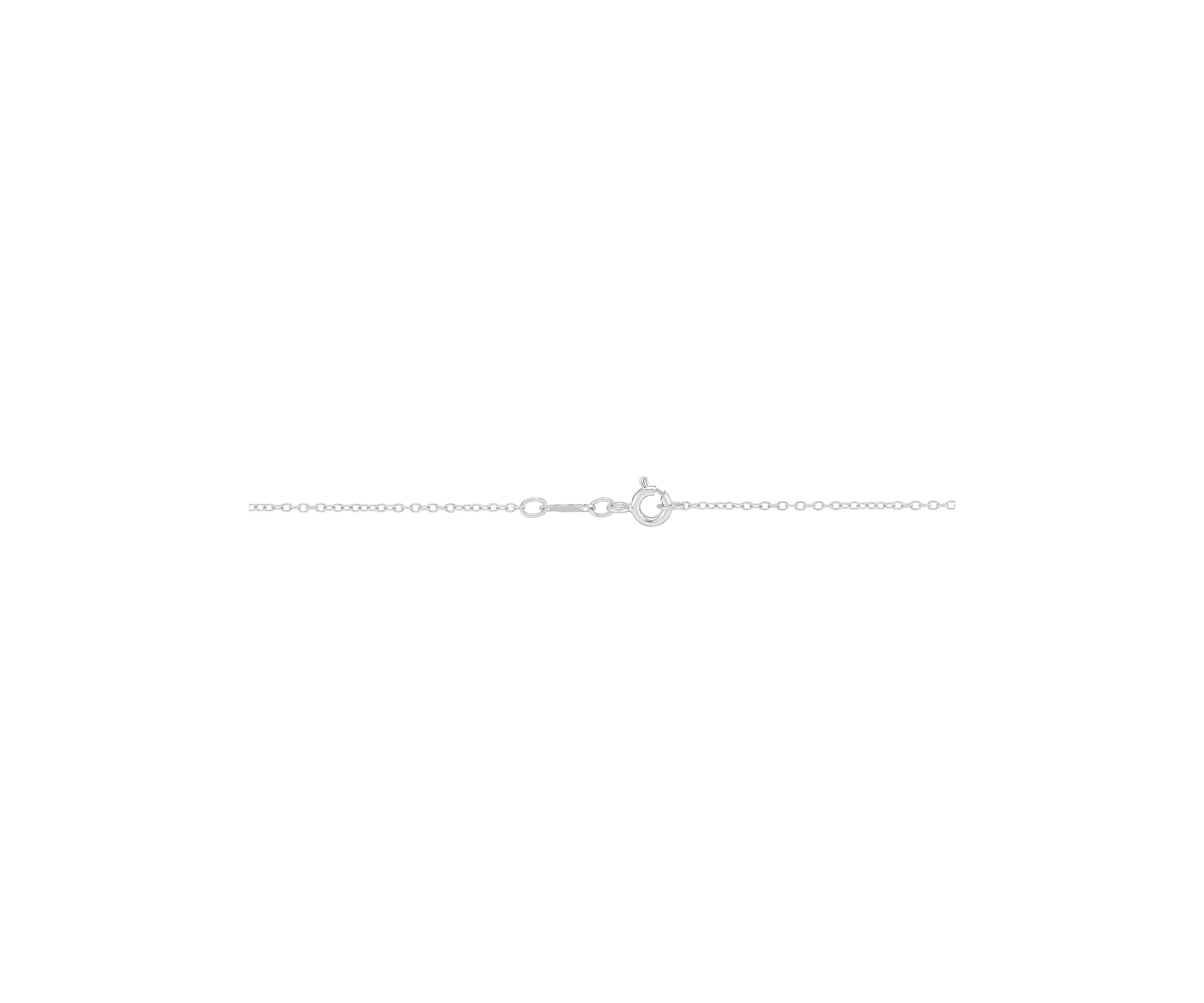 1/10 ct. t.w. Diamond Initial Necklace in Sterling Silver with 18" Cable Chain