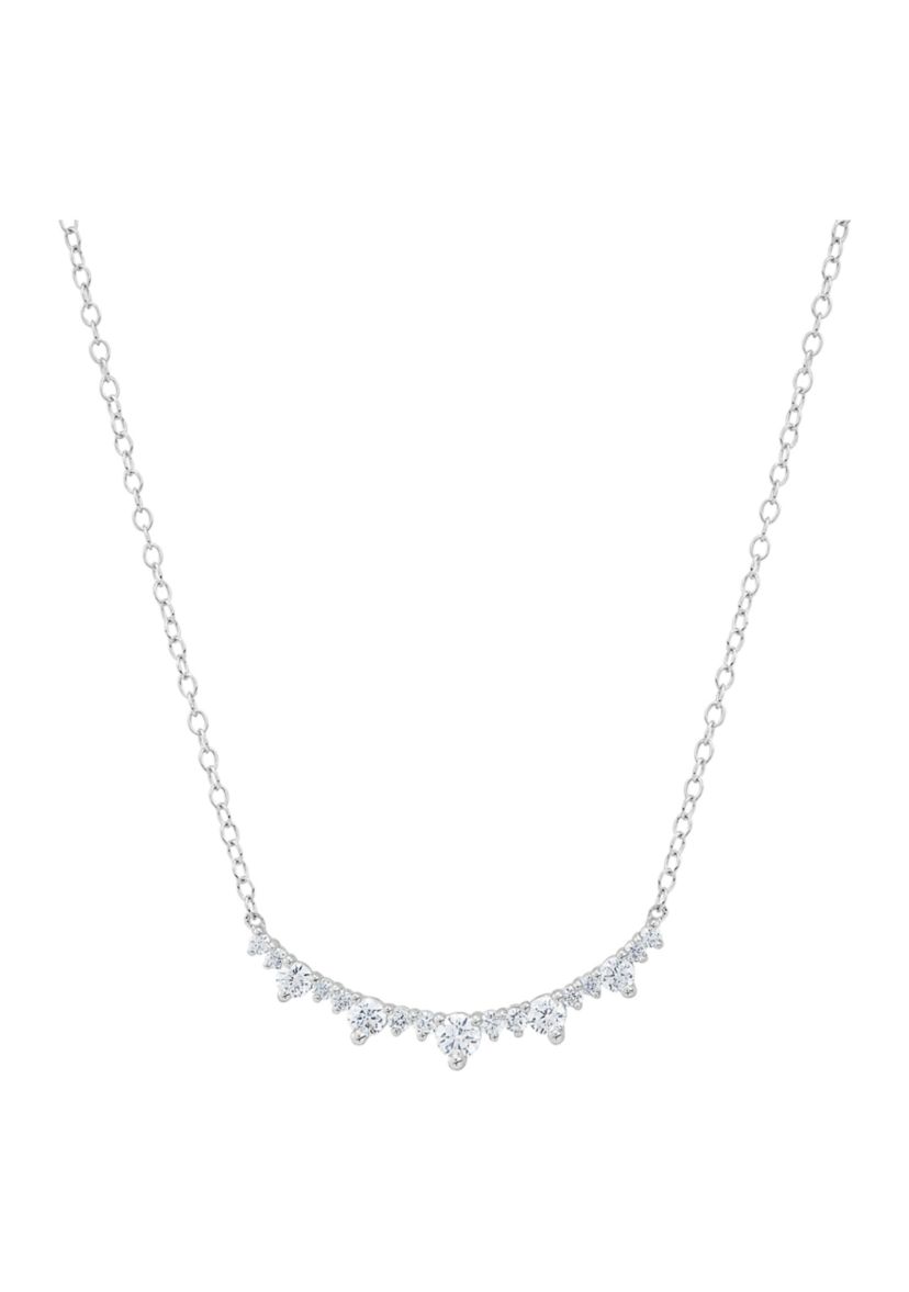 1/2 ct. t.w. Lab Created Diamond Bar Necklace in 10K White Gold