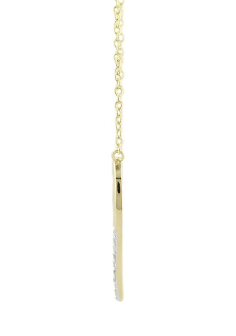 1/10 ct. t.w. Diamond Heart Necklace in Gold Over Sterling Silver