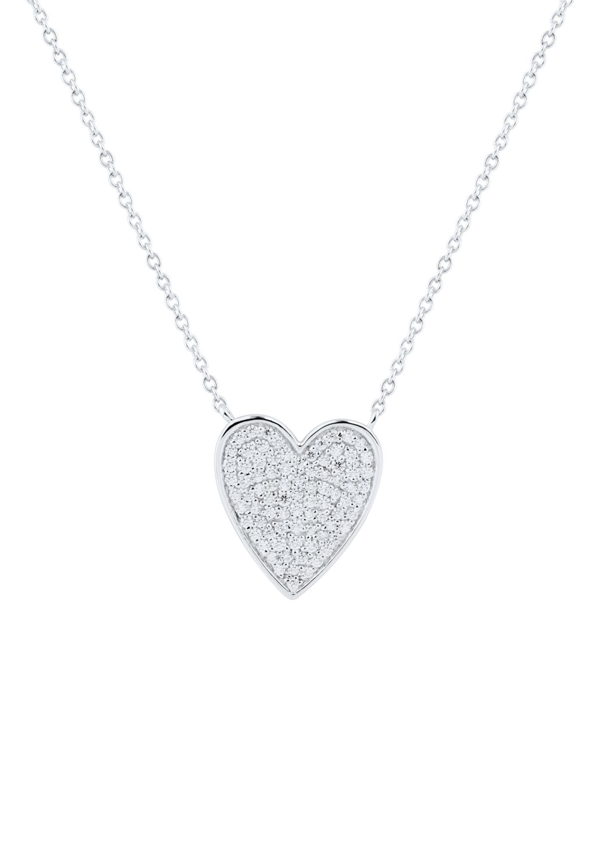 1/4 ct. t.w. Diamond Heart Necklace in Sterling Silver