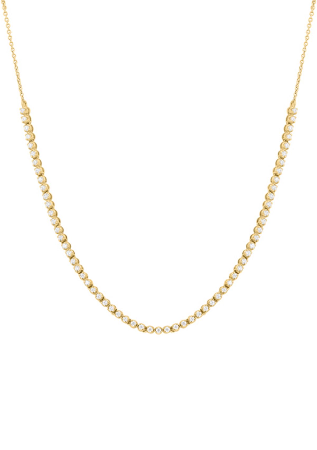 1/2 ct. t.w. Lab Grown Diamond Necklace in 10K Yellow Gold