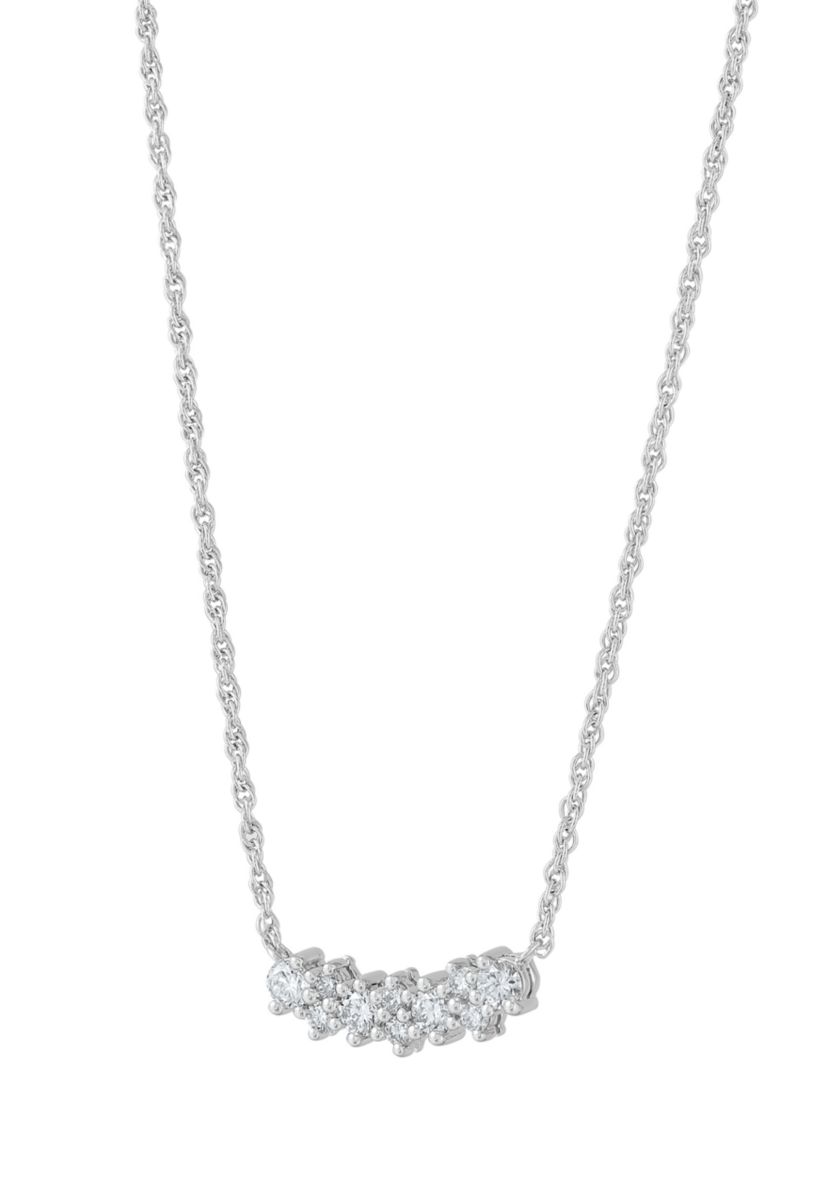 Lab Grown 3/8 ct. t.w. Diamond Necklace in Sterling Silver