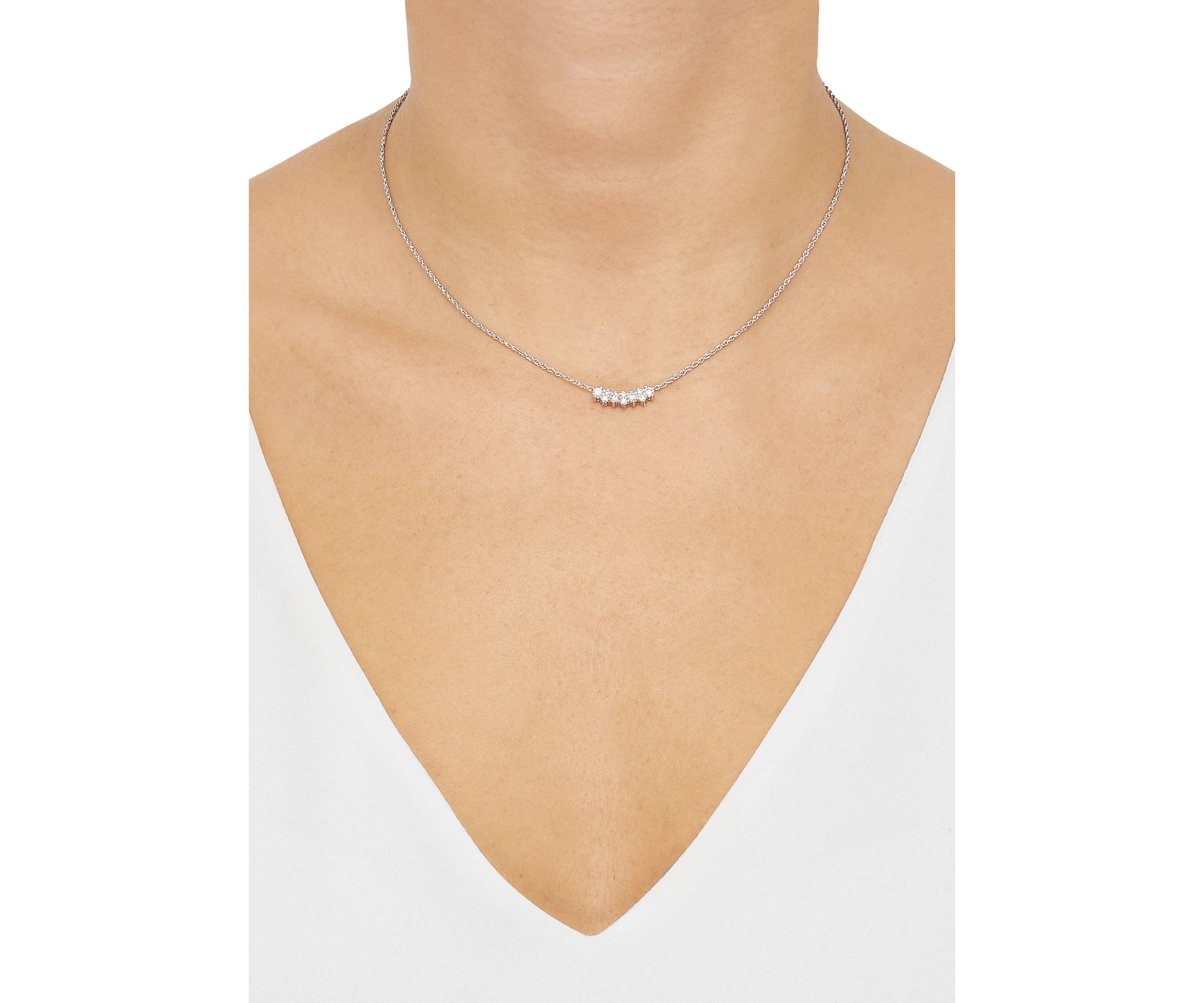 Lab Grown 3/8 ct. t.w. Diamond Necklace in Sterling Silver