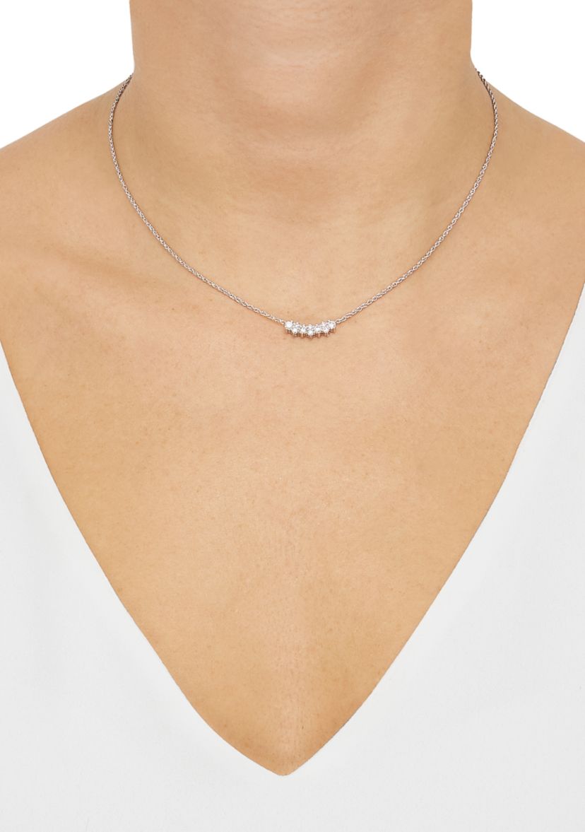 Lab Grown 3/8 ct. t.w. Diamond Necklace in Sterling Silver