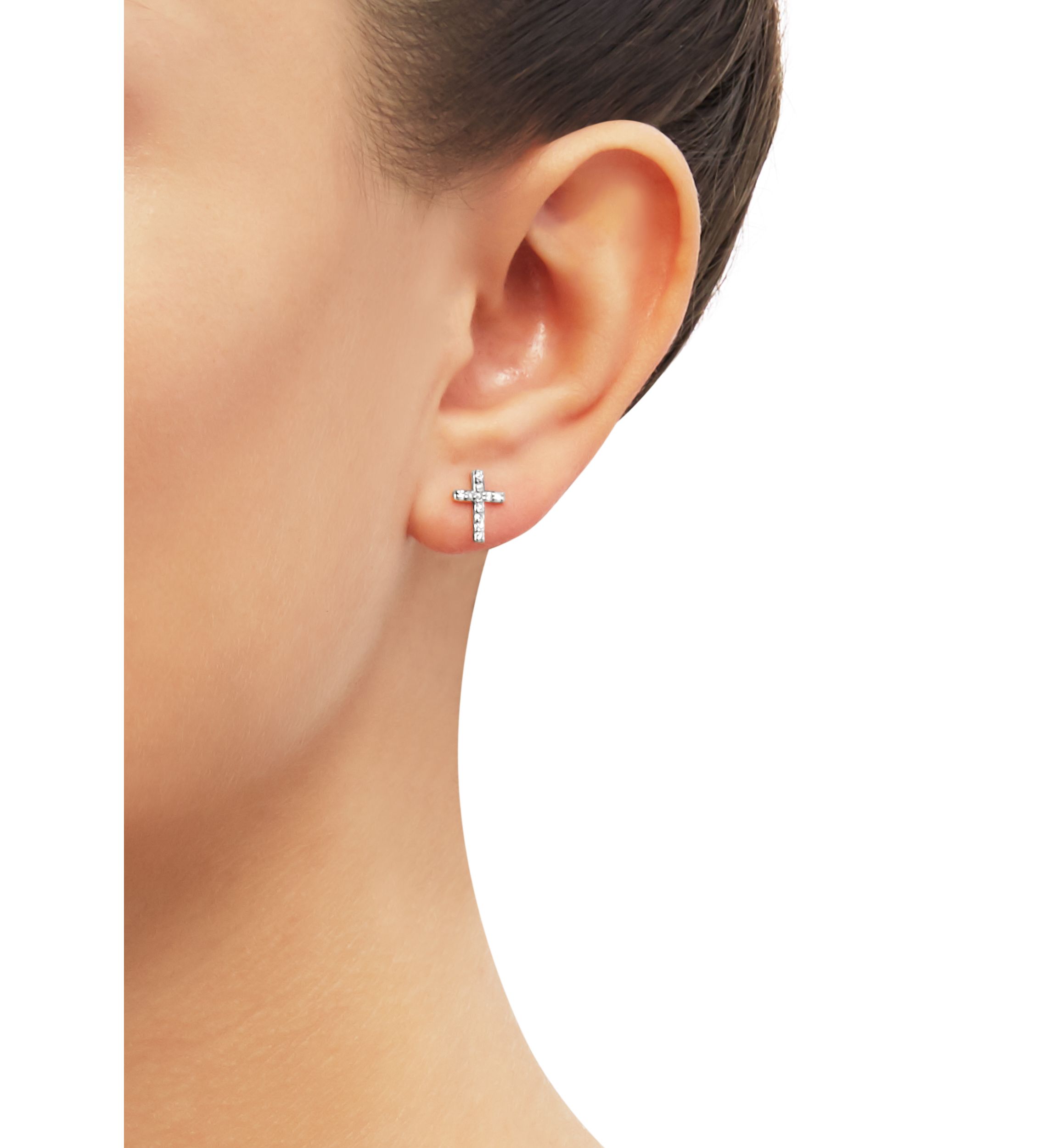 1/8 ct. t.w. Diamond Earrings in 10K White Gold 