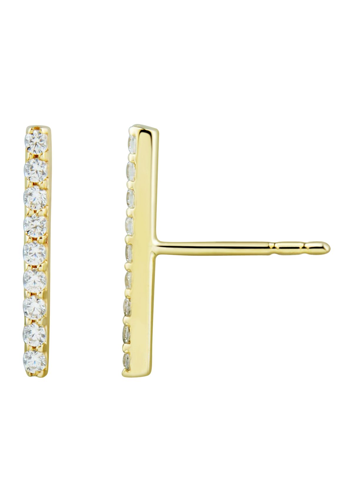 1/7 ct. t.w. Diamond Straight Earrings in 10K Yellow Gold