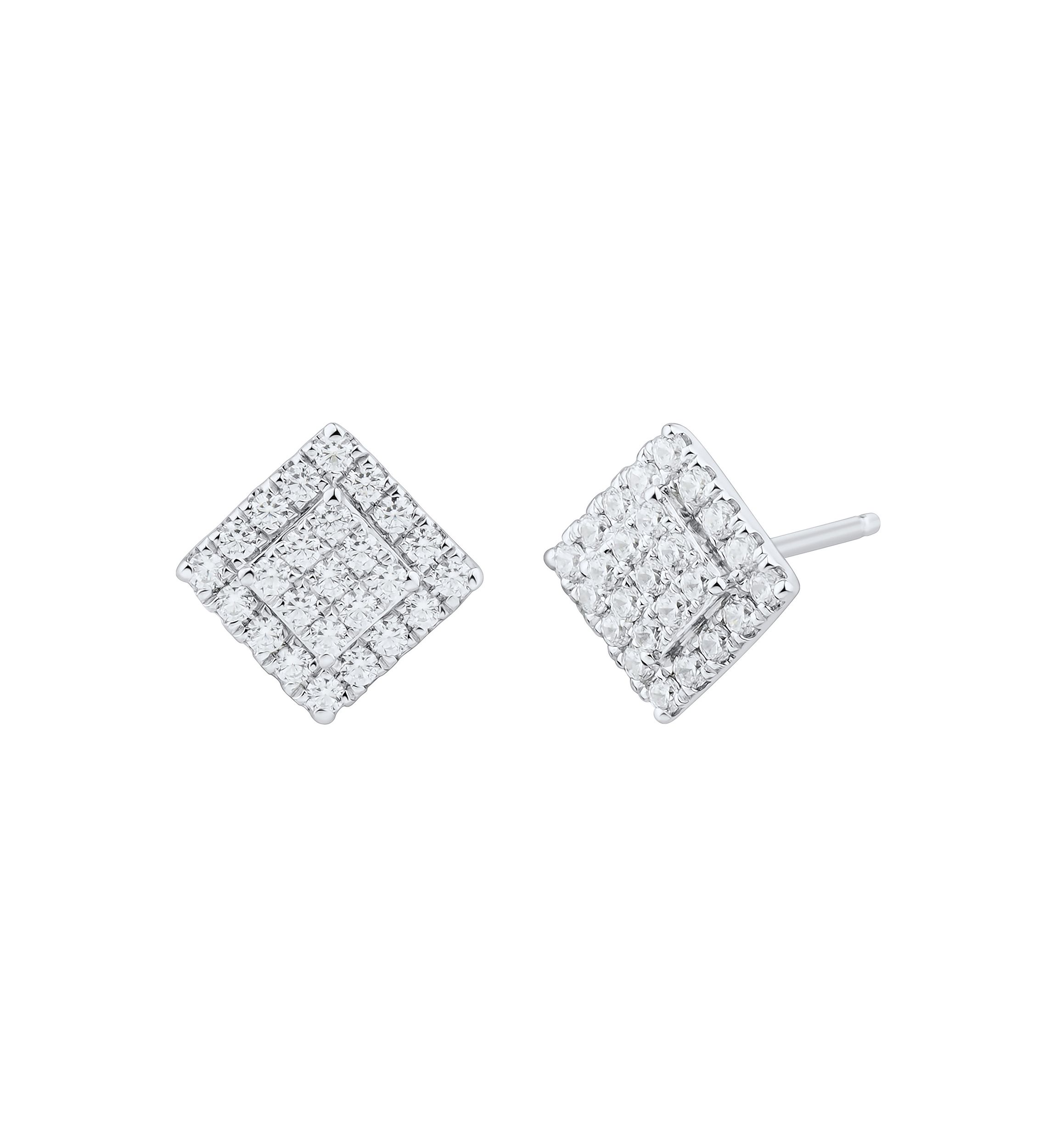 1/2 ct. t.w. Lab Created Diamond Stud Earrings in 10K White Gold