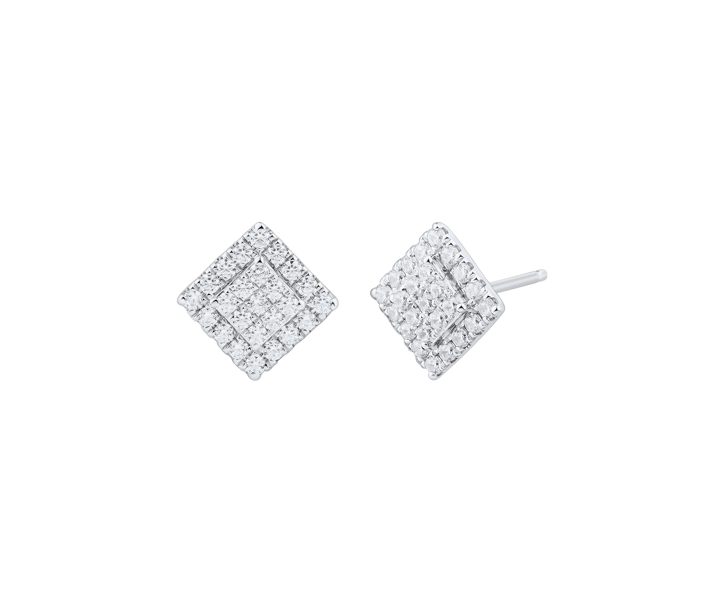 1/2 ct. t.w. Lab Created Diamond Stud Earrings in 10K White Gold