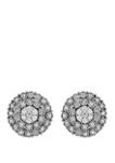  1/2 ct. t.w. Diamond Earrings in Sterling Silver 