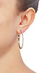 1.0 ct. t.w. Diamond Hoop Earrings in Sterling Silver