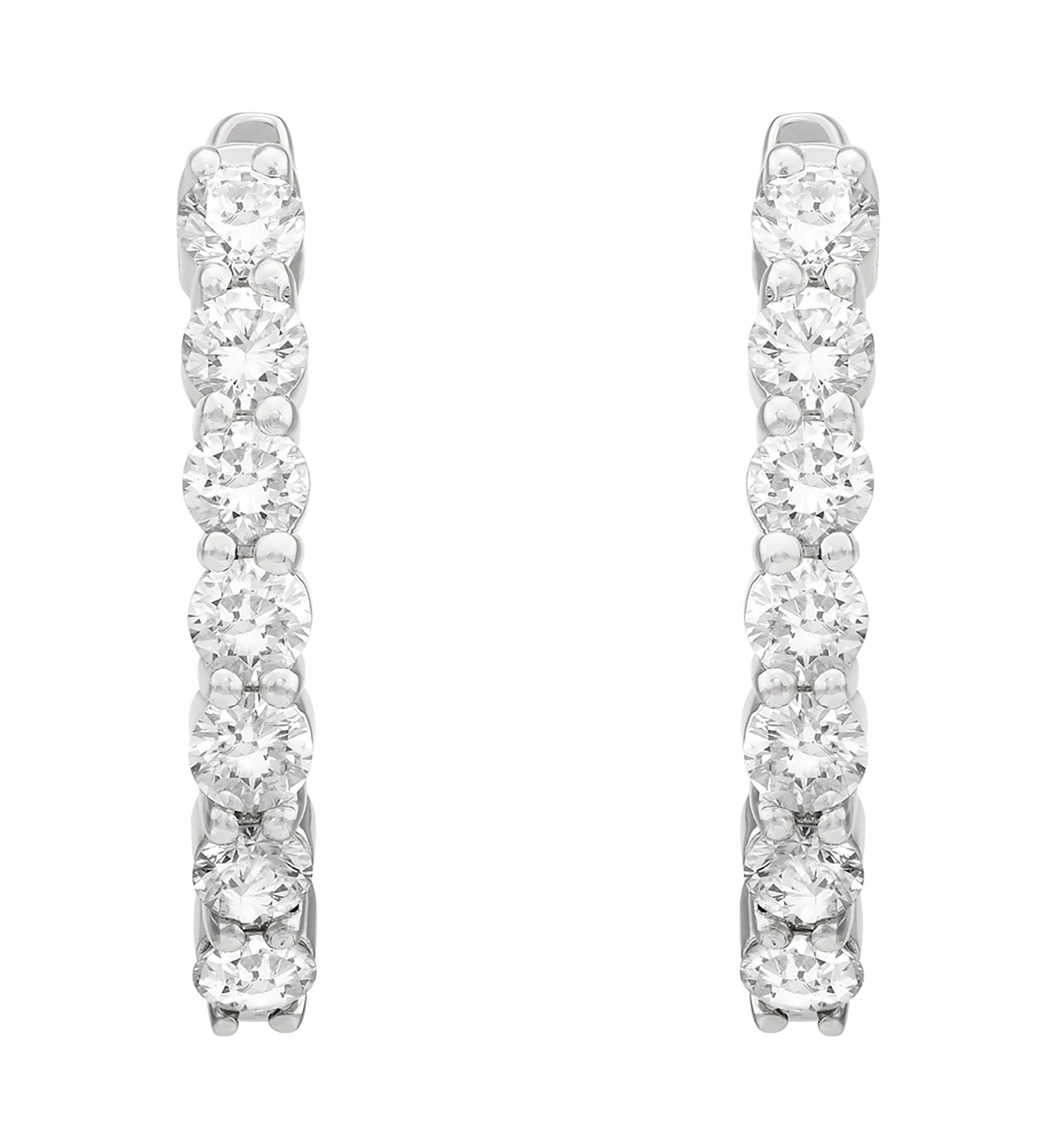 5/8 ct. t.w. Lab Grown Diamond Hoop Earring in Sterling Silver