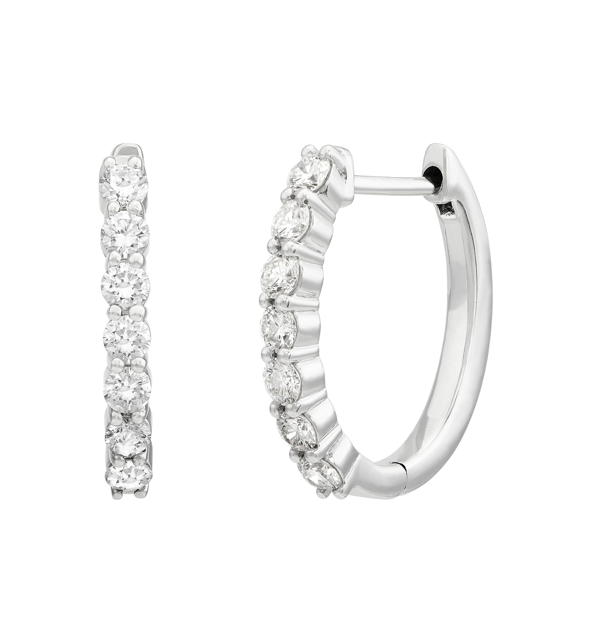 5/8 ct. t.w. Lab Grown Diamond Hoop Earring in Sterling Silver
